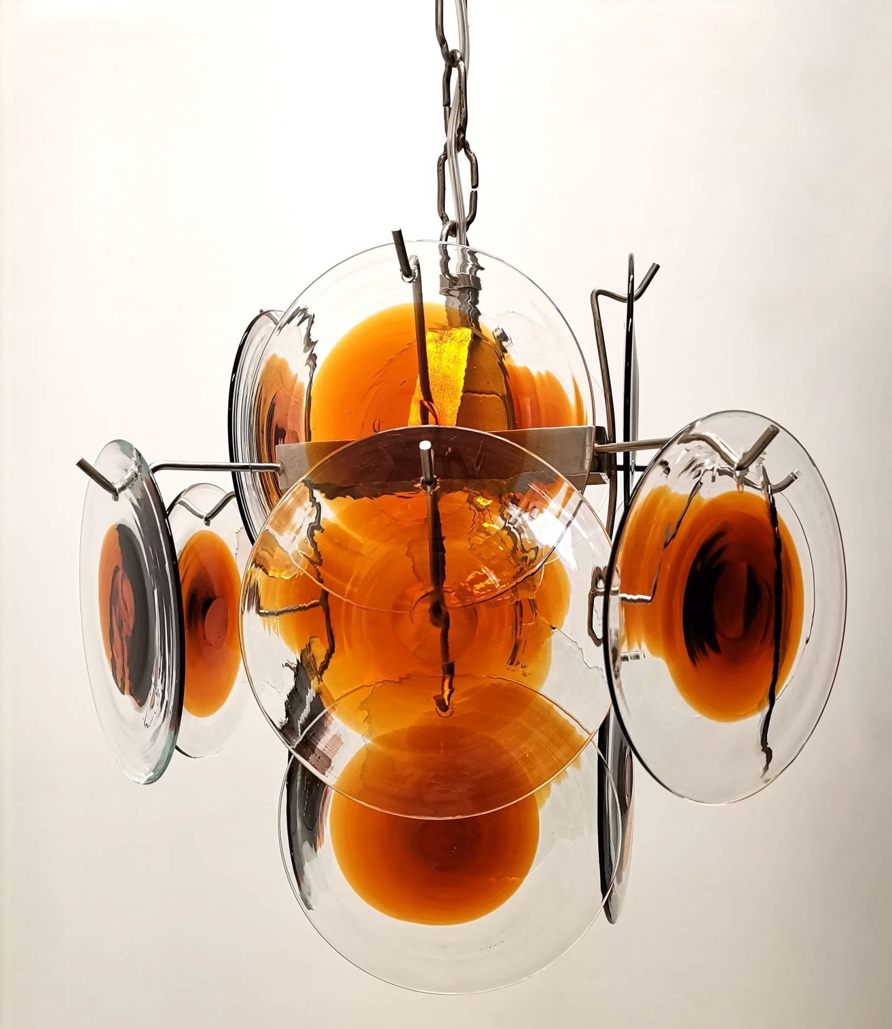 Velarissa Chandelier Murano Glass Disc Mid Century
