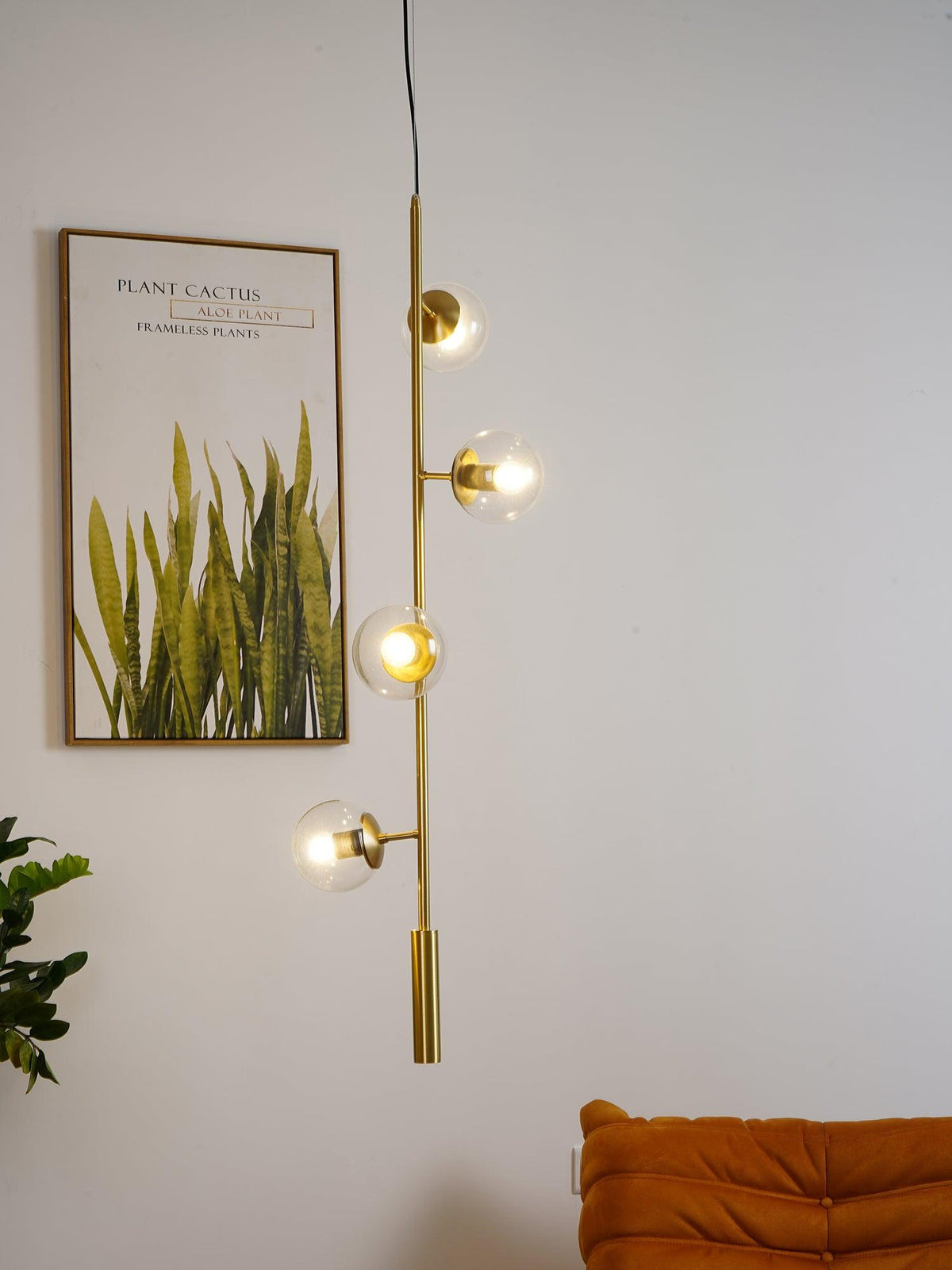 Erevia Brass & Glass Pendant Light
