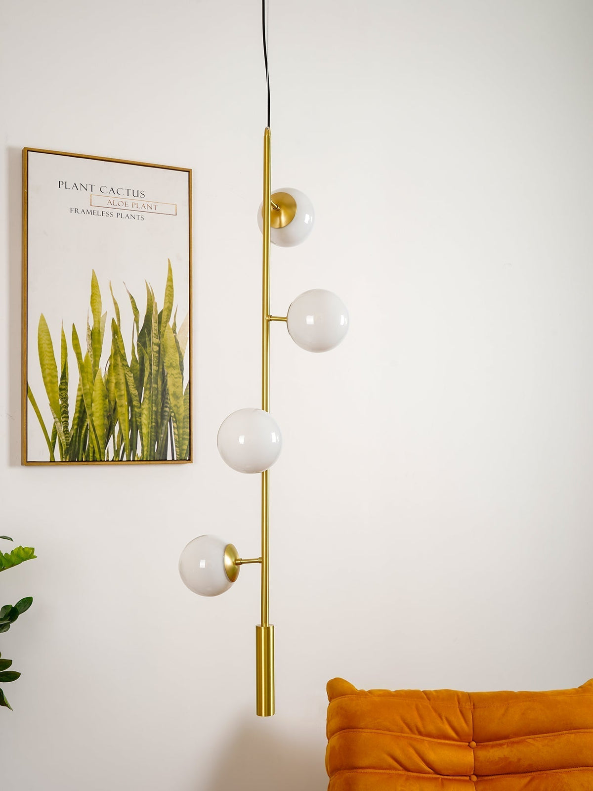 Erevia Brass & Glass Pendant Light