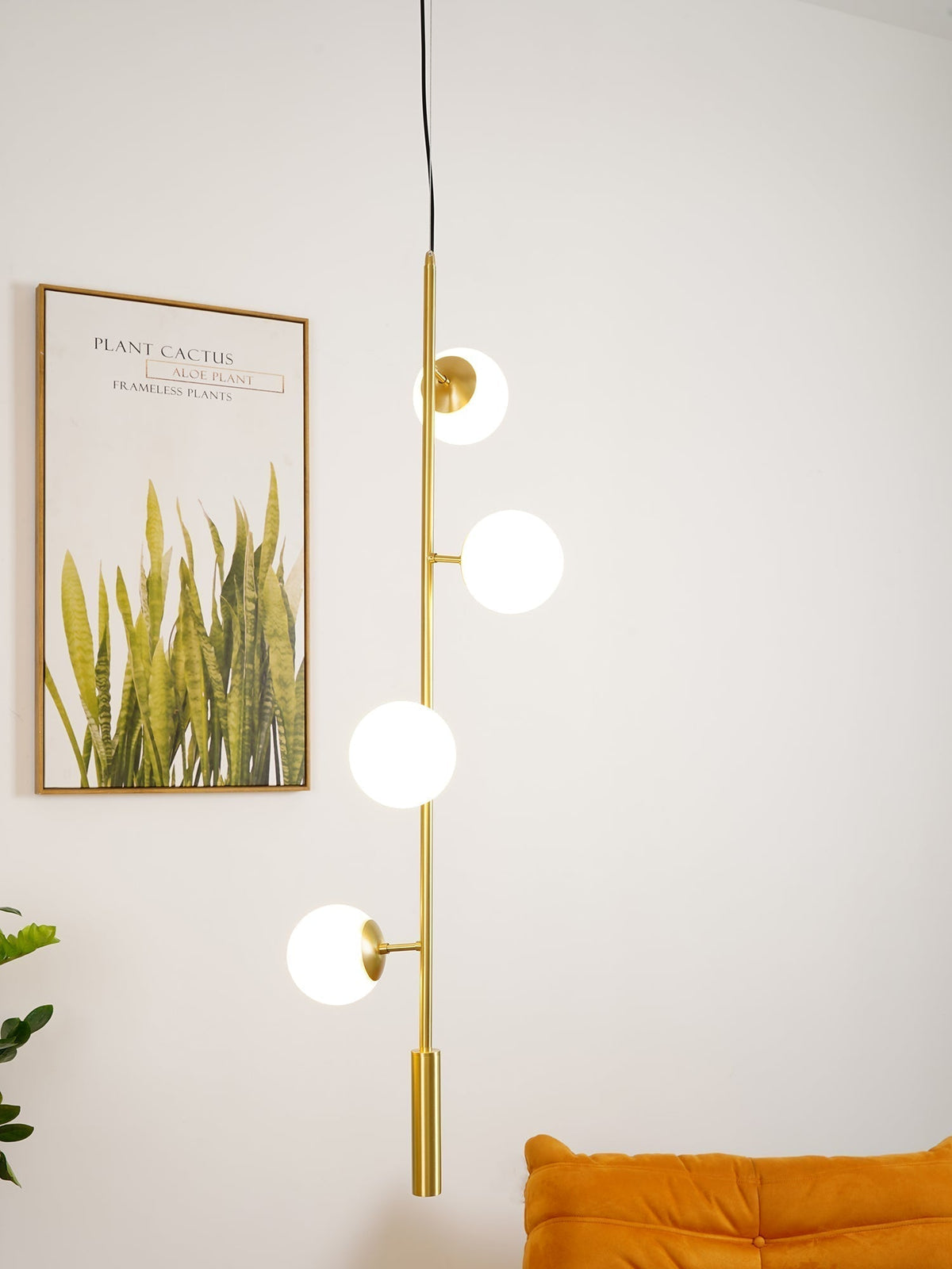 Erevia Brass & Glass Pendant Light