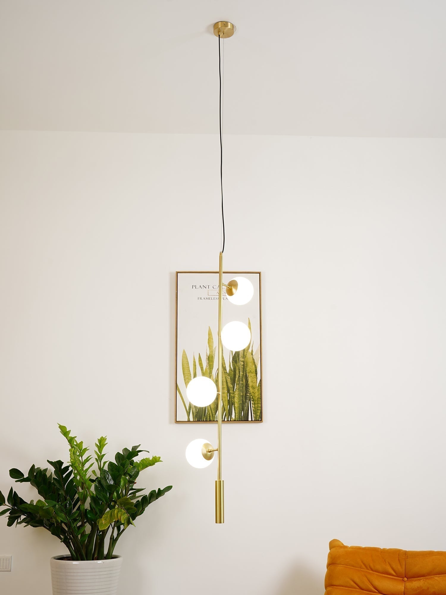 Erevia Brass & Glass Pendant Light