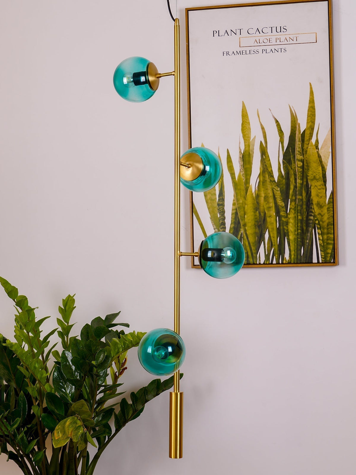 Erevia Brass & Glass Pendant Light