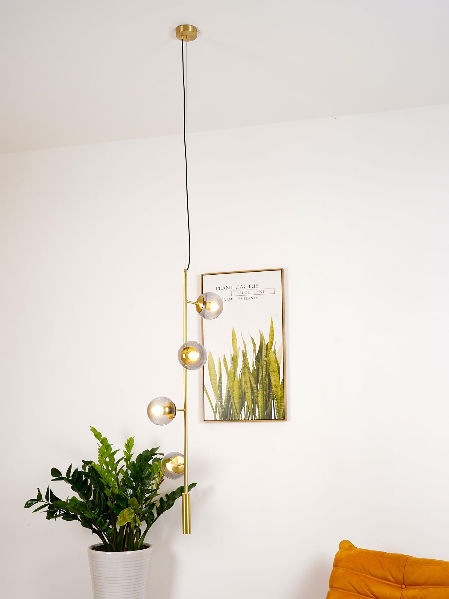 Erevia Brass & Glass Pendant Light