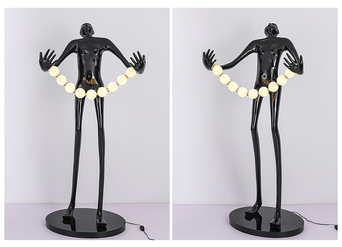 Orbit Beaded Sculptural Floor Lamp