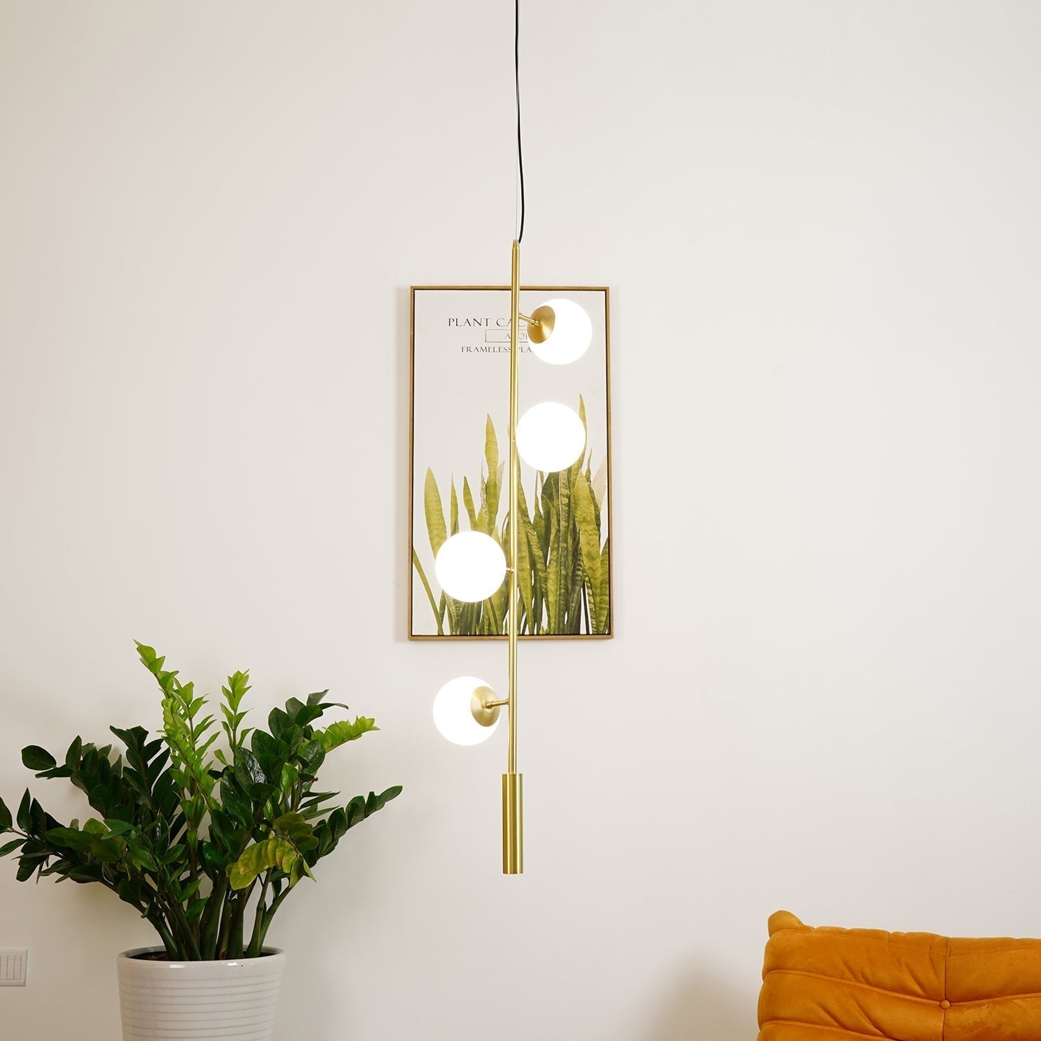 Erevia Brass & Glass Pendant Light