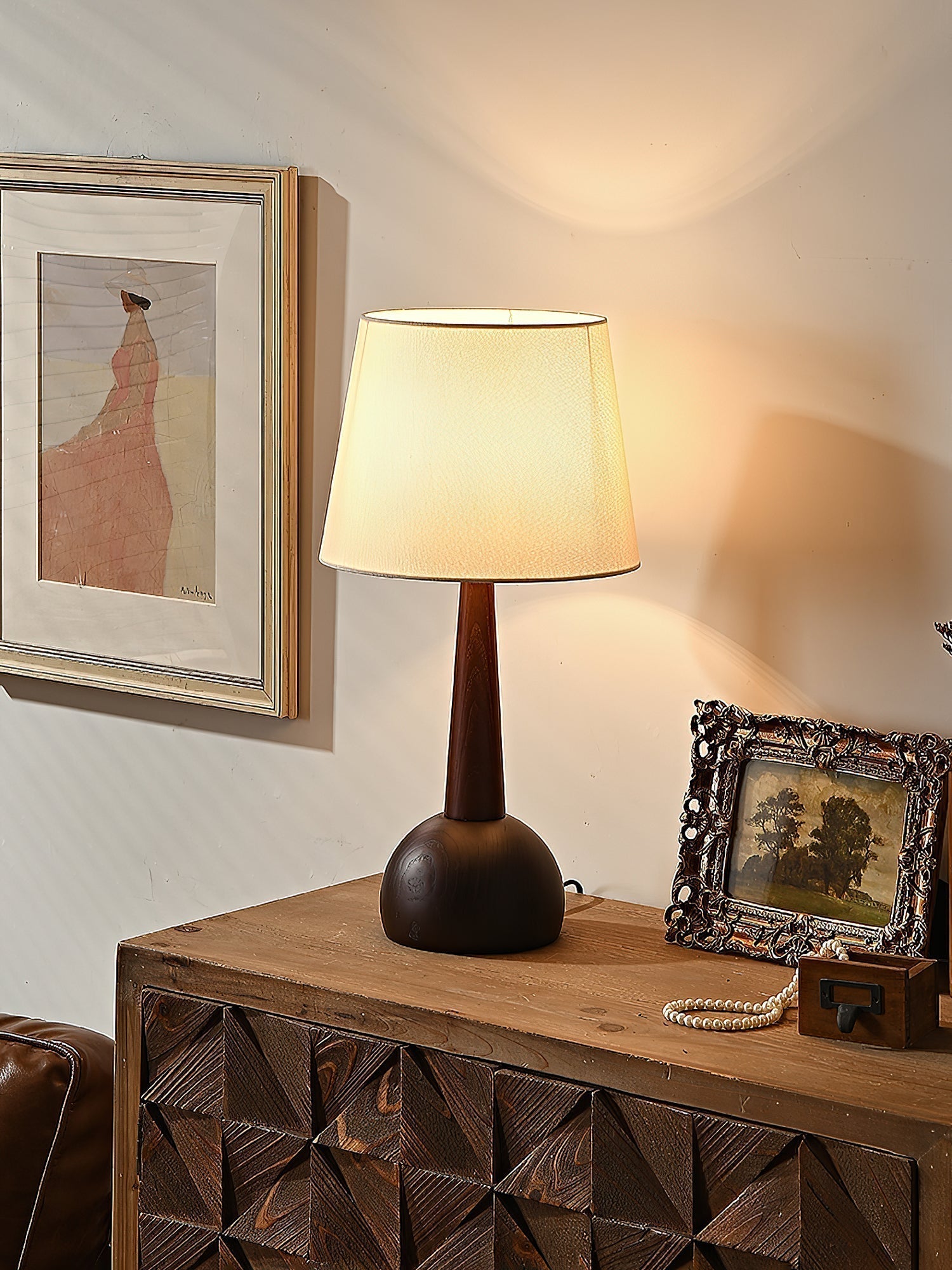 Sylivise Minimalist Wood Table Lamp