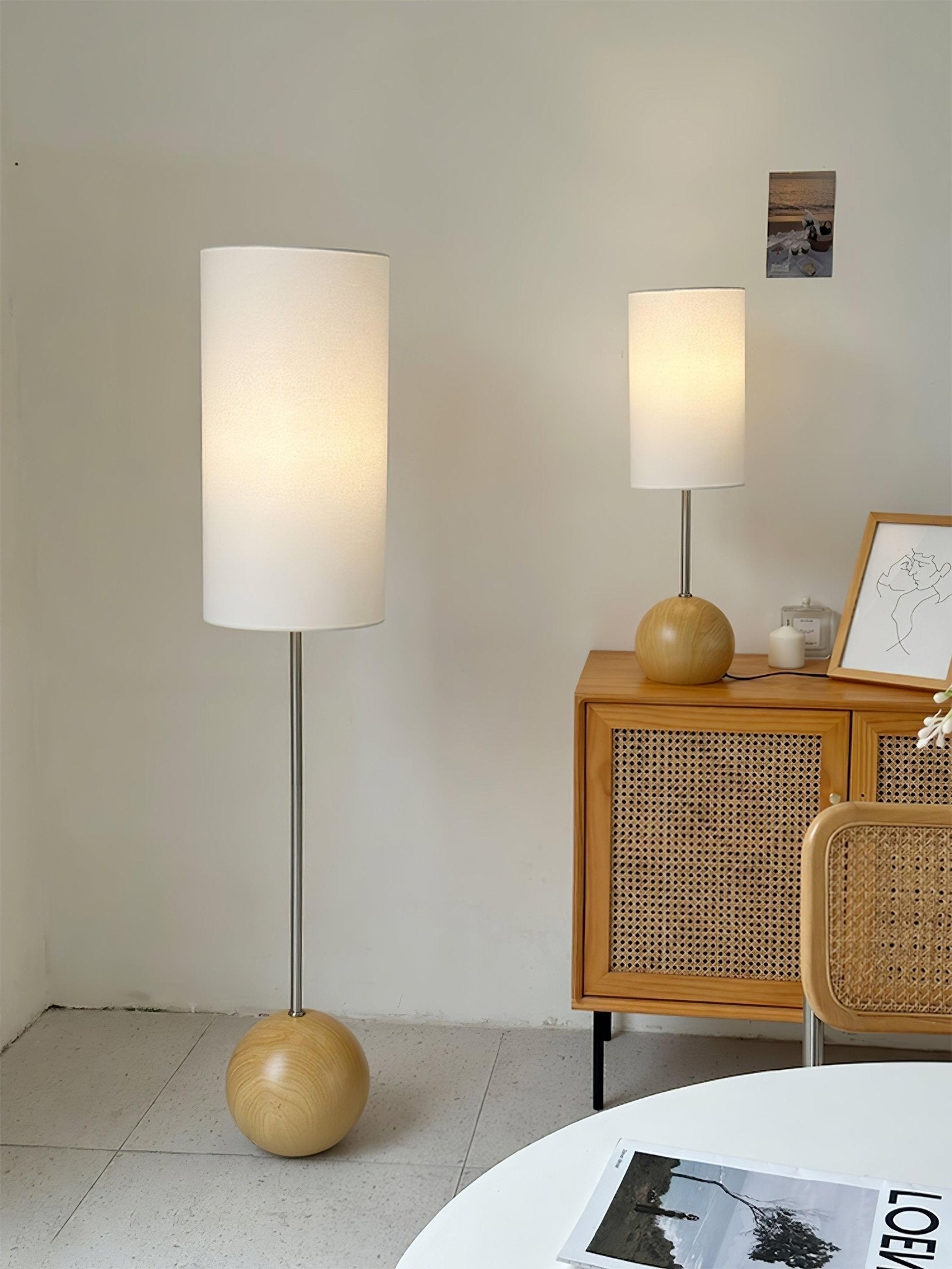 Cephaor Modern Fabric Floor Lamp