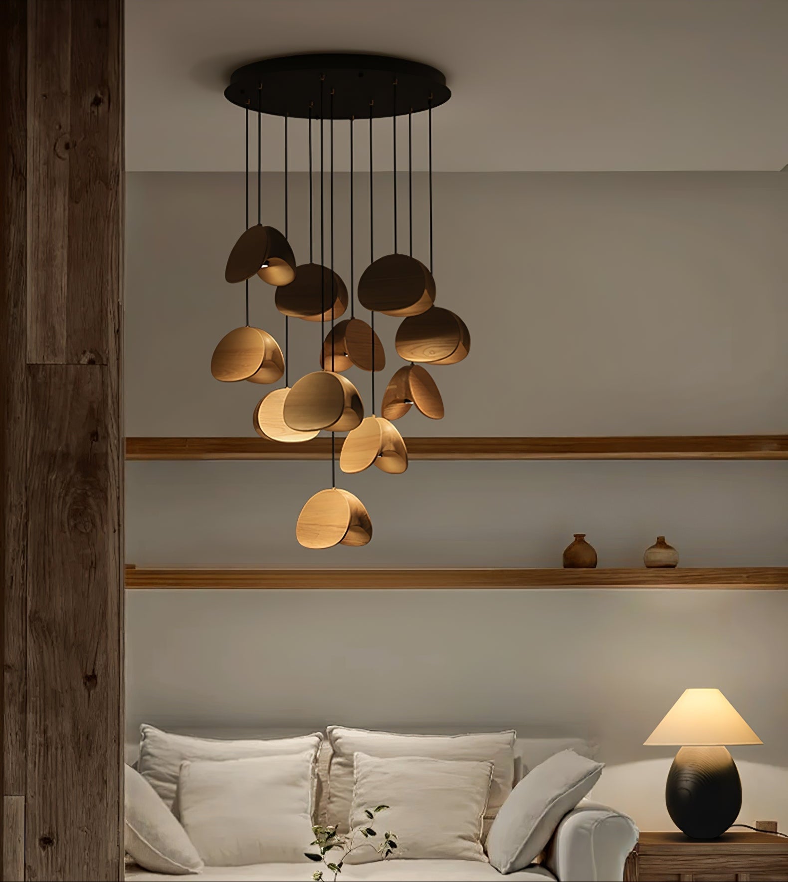 Tavro Minimalist Wood Pendant Light