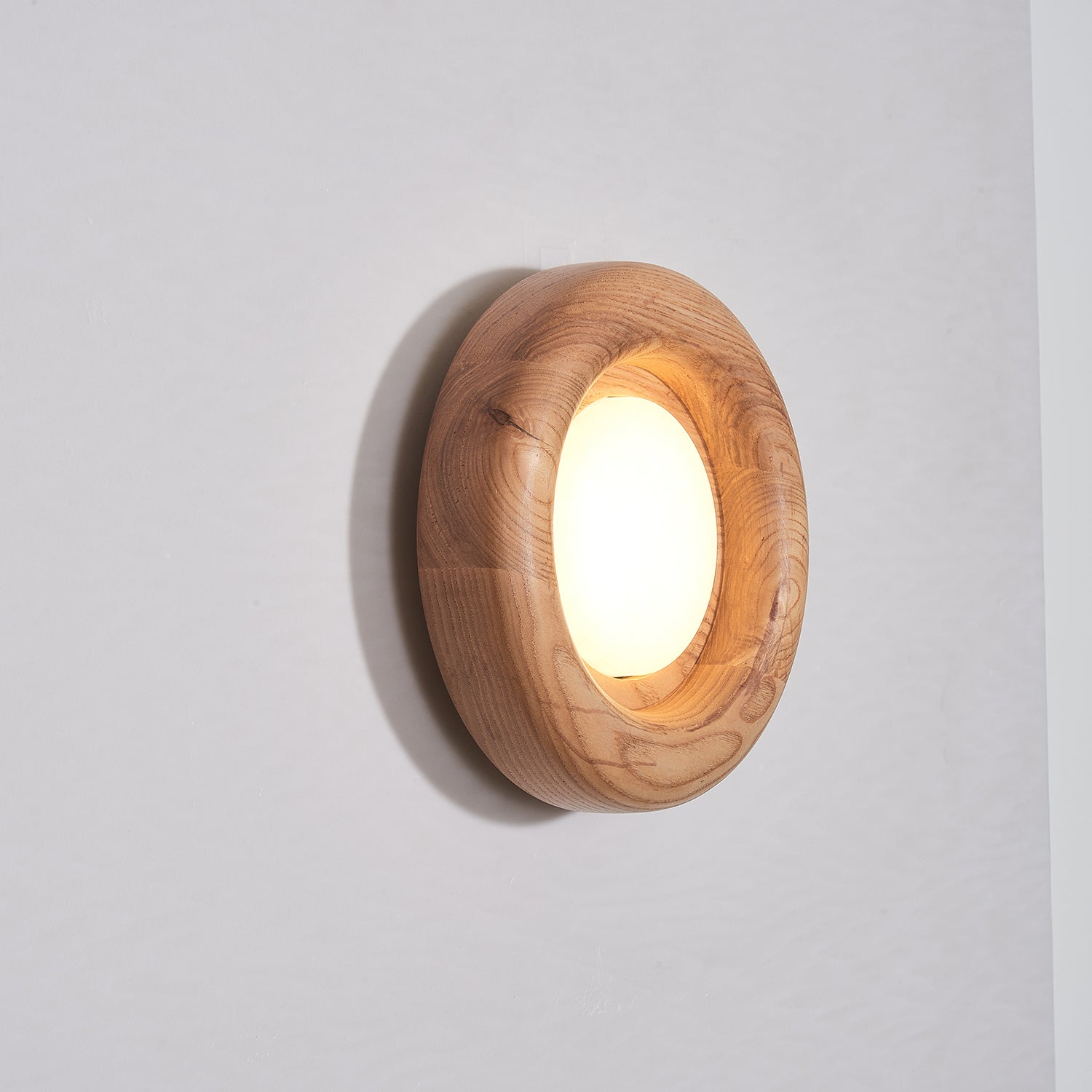 Elvirette Wall Lamp Wooden Frame Acrylic Glow