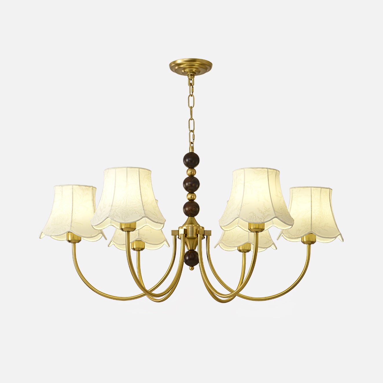 Orchid Chandelier Fabric Golden