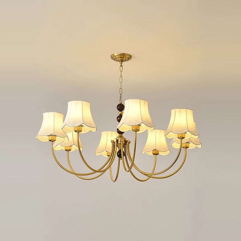 Orchid Chandelier Fabric Golden
