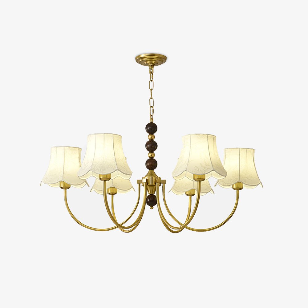 Orchid Chandelier Fabric Golden