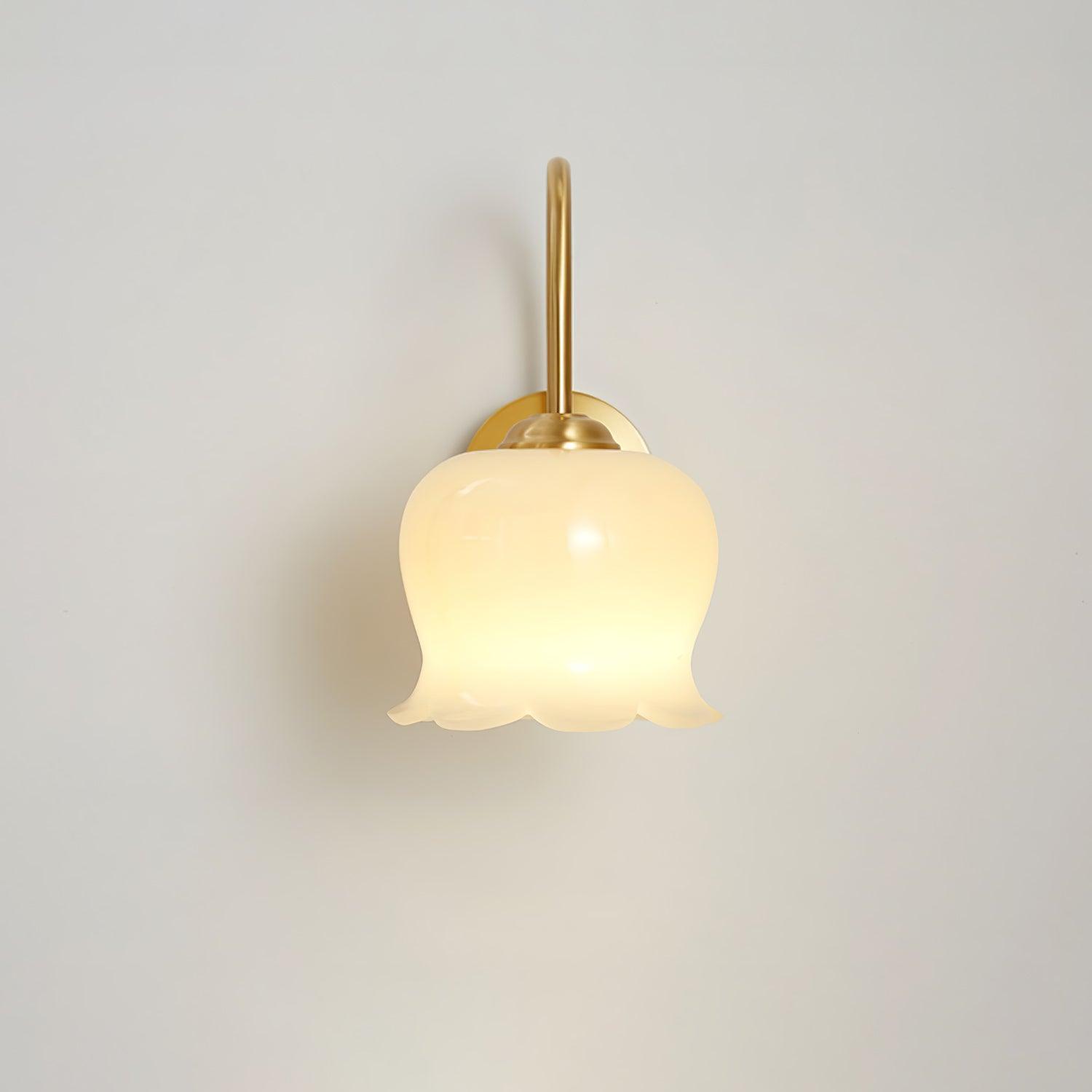 Avcarora Premium Nordic Art Brass Glass Wall Lamp