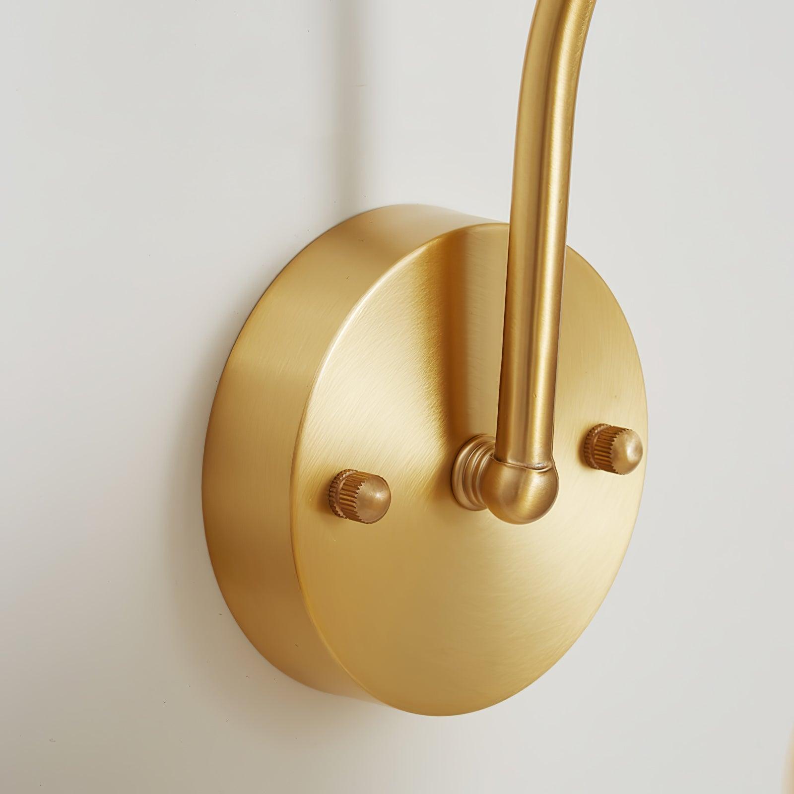 Avcarora Premium Nordic Art Brass Glass Wall Lamp
