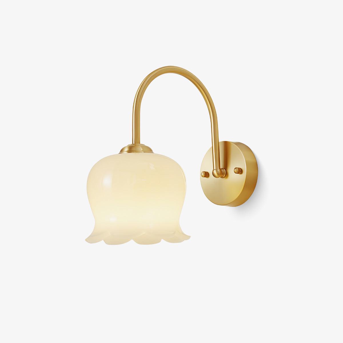 Avcarora Premium Nordic Art Brass Glass Wall Lamp