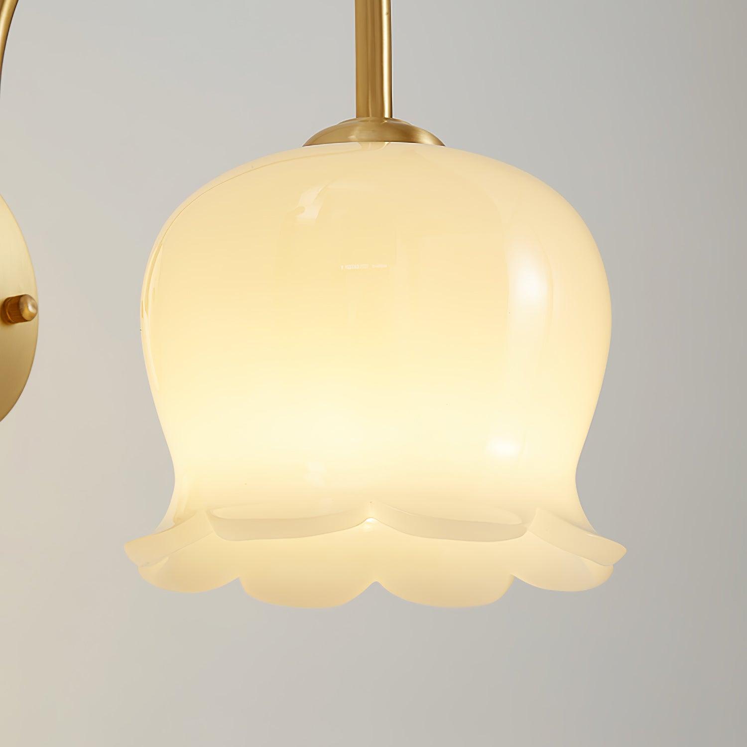 Avcarora Premium Nordic Art Brass Glass Wall Lamp