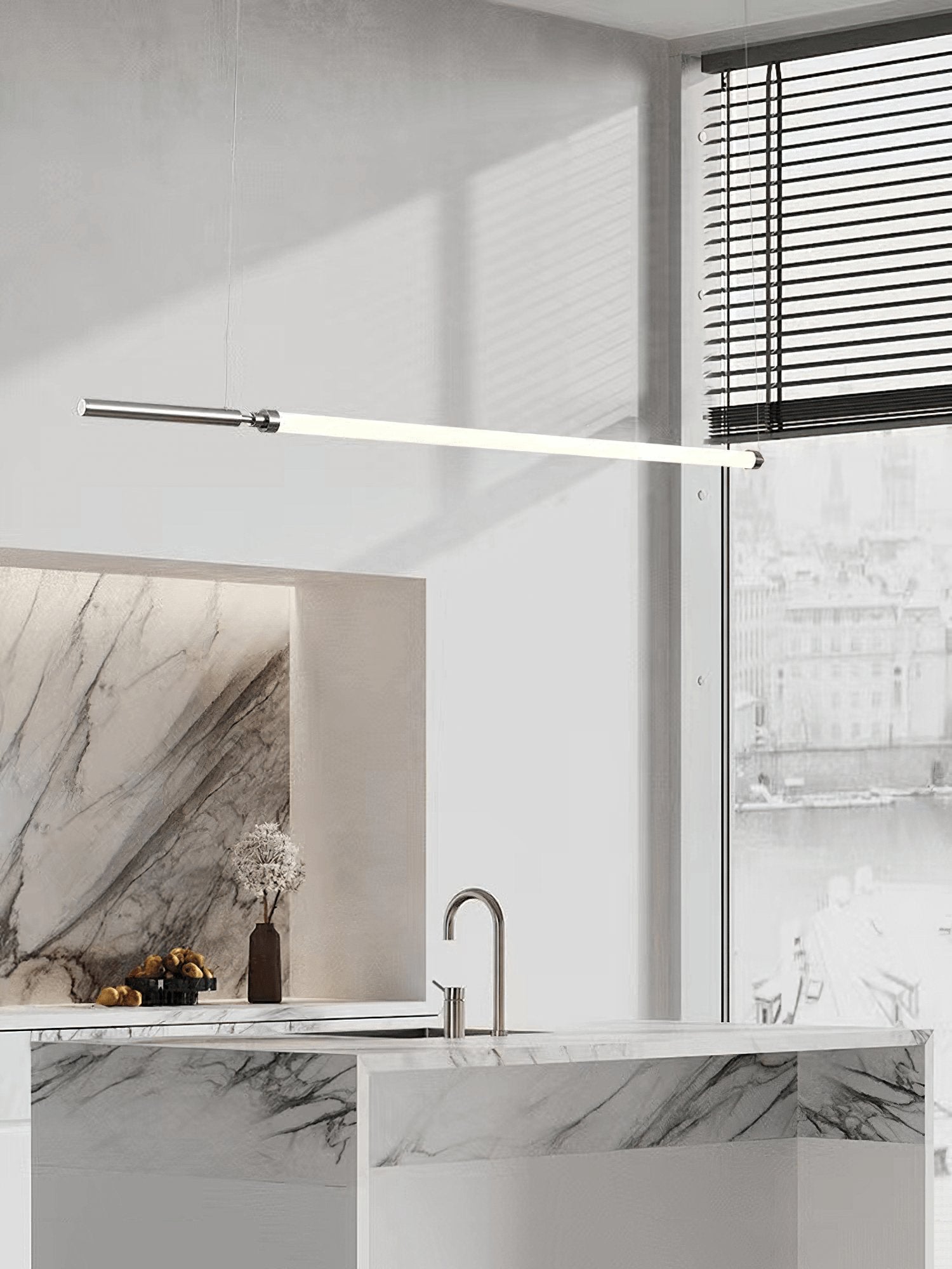 Ollaeos Modern Minimalist Glass Pendant Light
