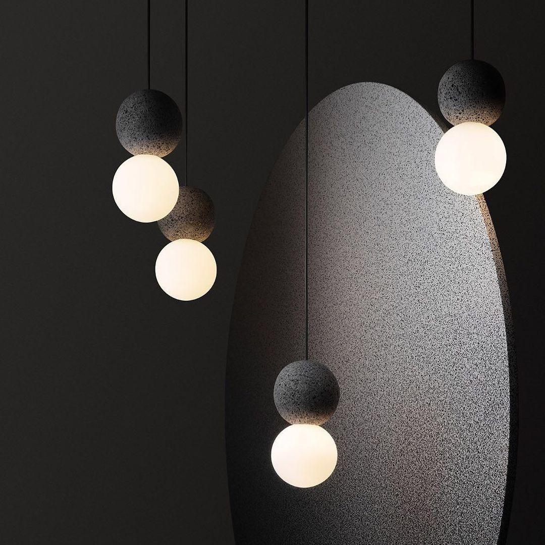 Lumorette Modern Cement Pendant Light