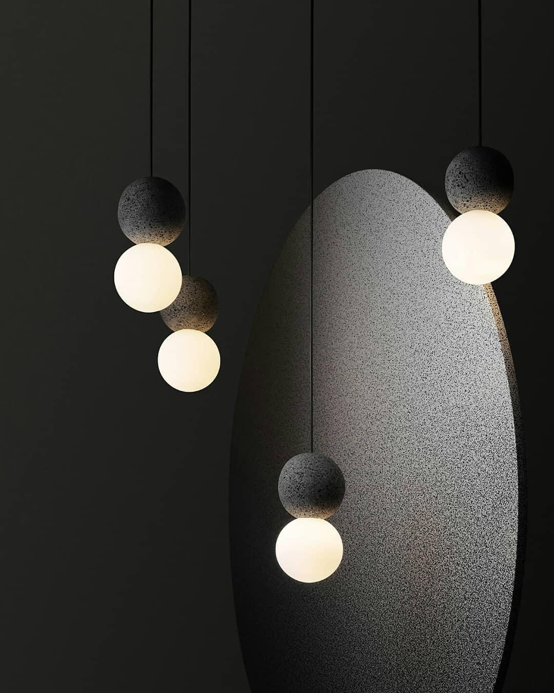 Lumorette Modern Cement Pendant Light