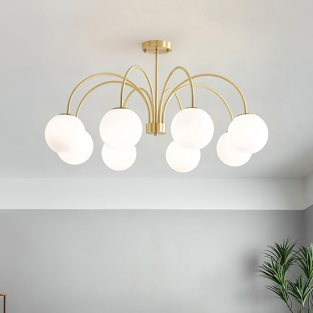 Solalissa Chandelier Orillia Brass Globe Modern
