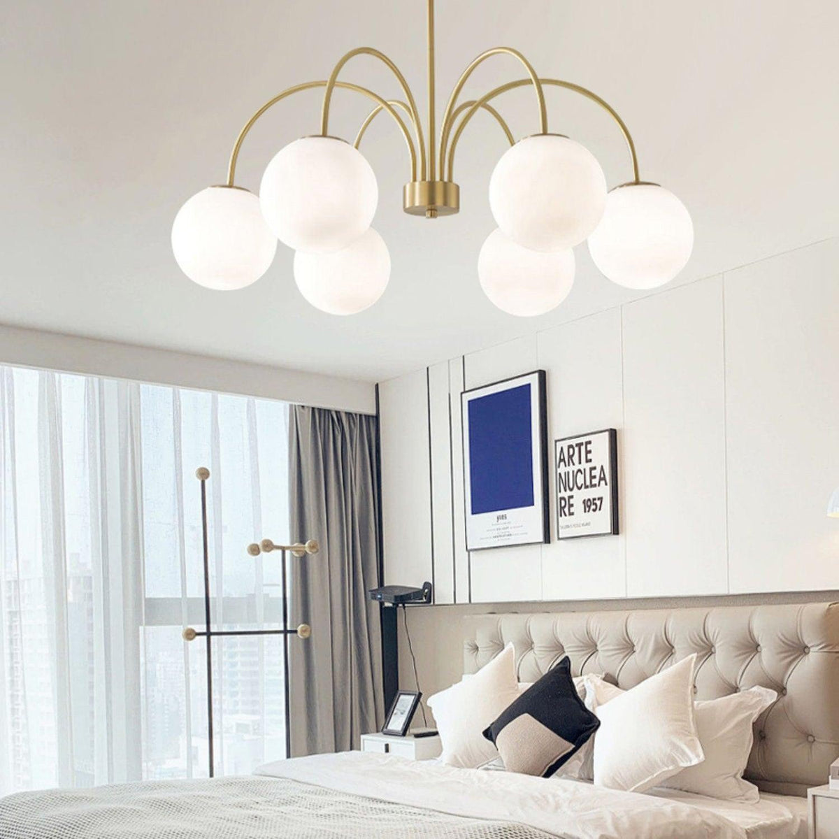 Solalissa Chandelier Orillia Brass Globe Modern
