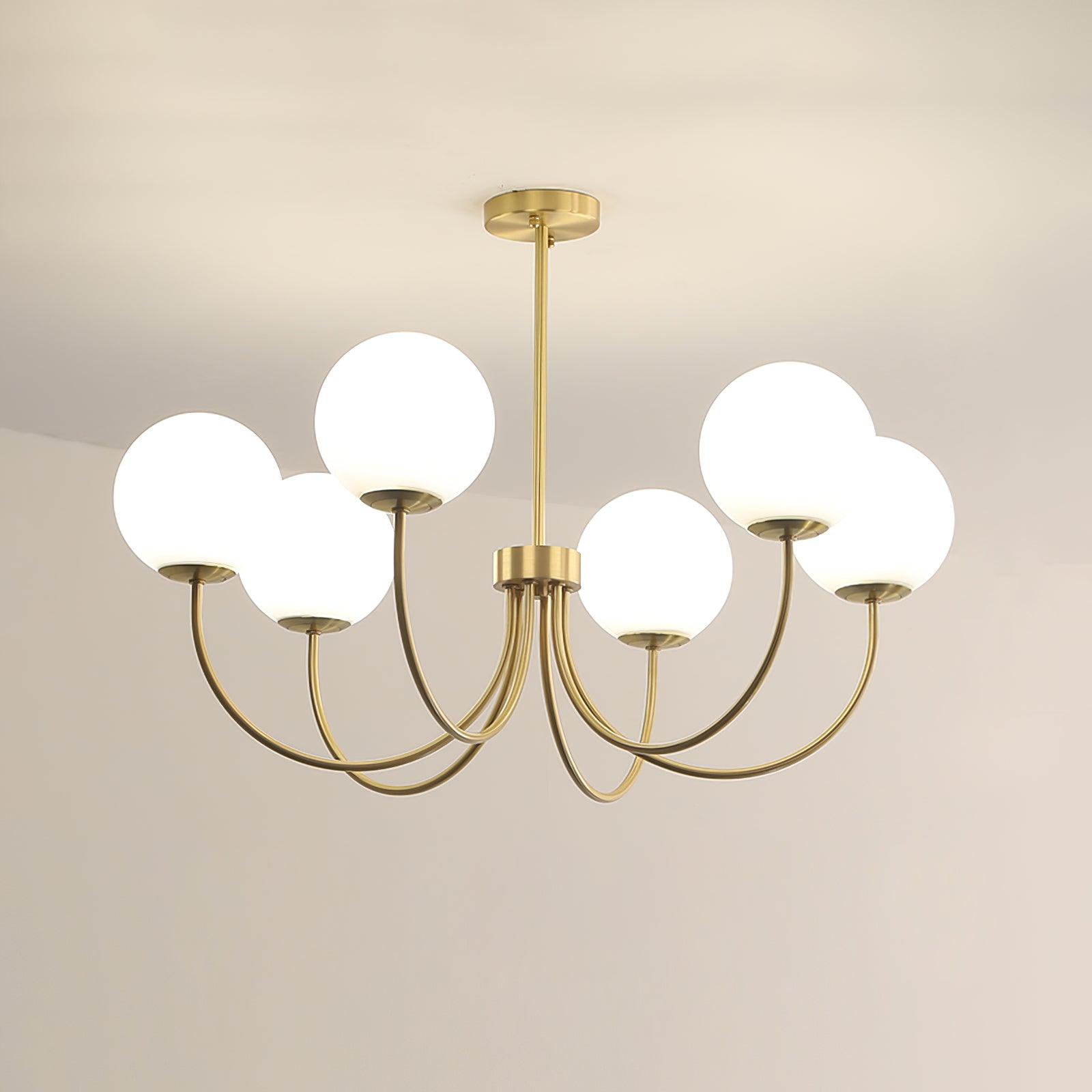 Solalissa Chandelier Orillia Brass Globe Modern