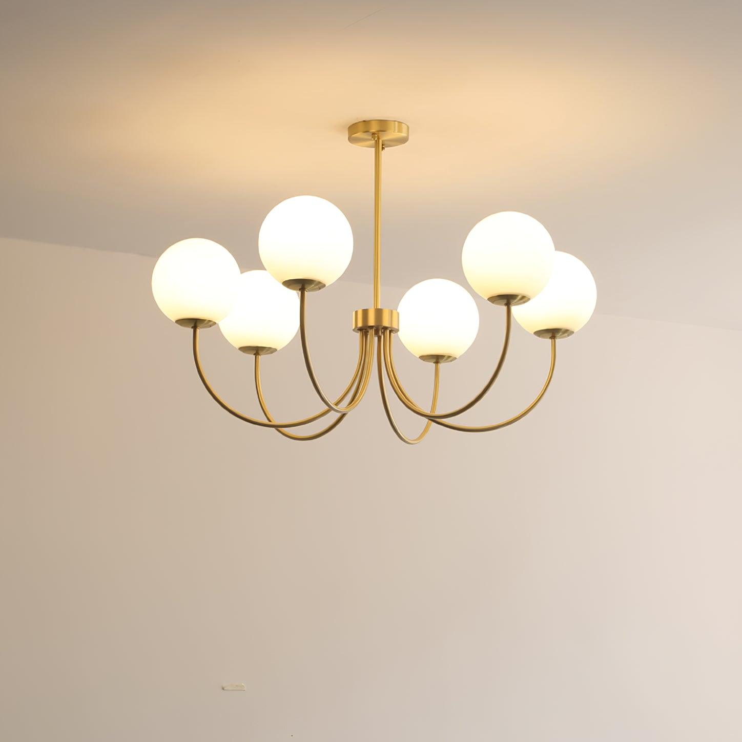 Solalissa Chandelier Orillia Brass Globe Modern
