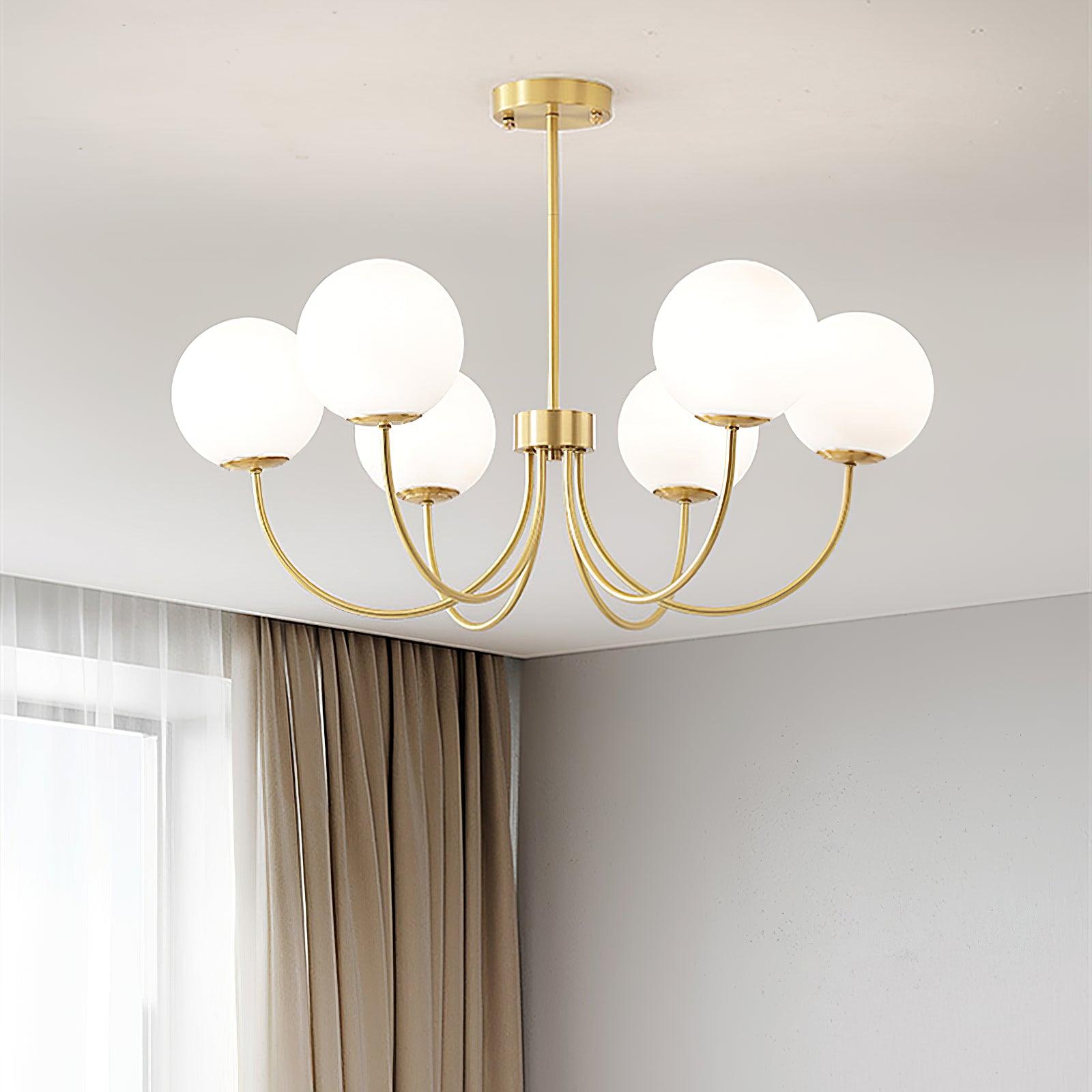 Solalissa Chandelier Orillia Brass Globe Modern