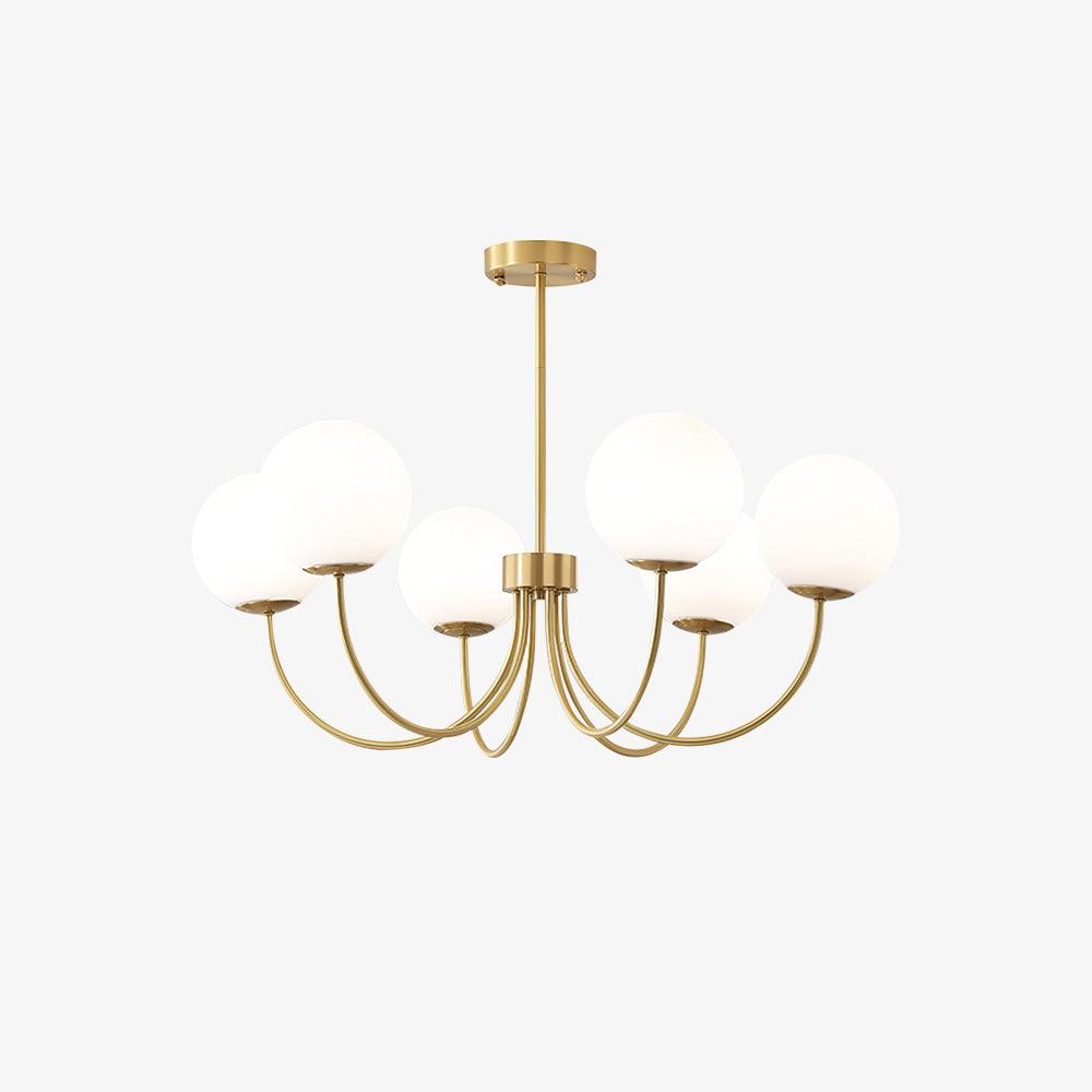 Solalissa Chandelier Orillia Brass Globe Modern