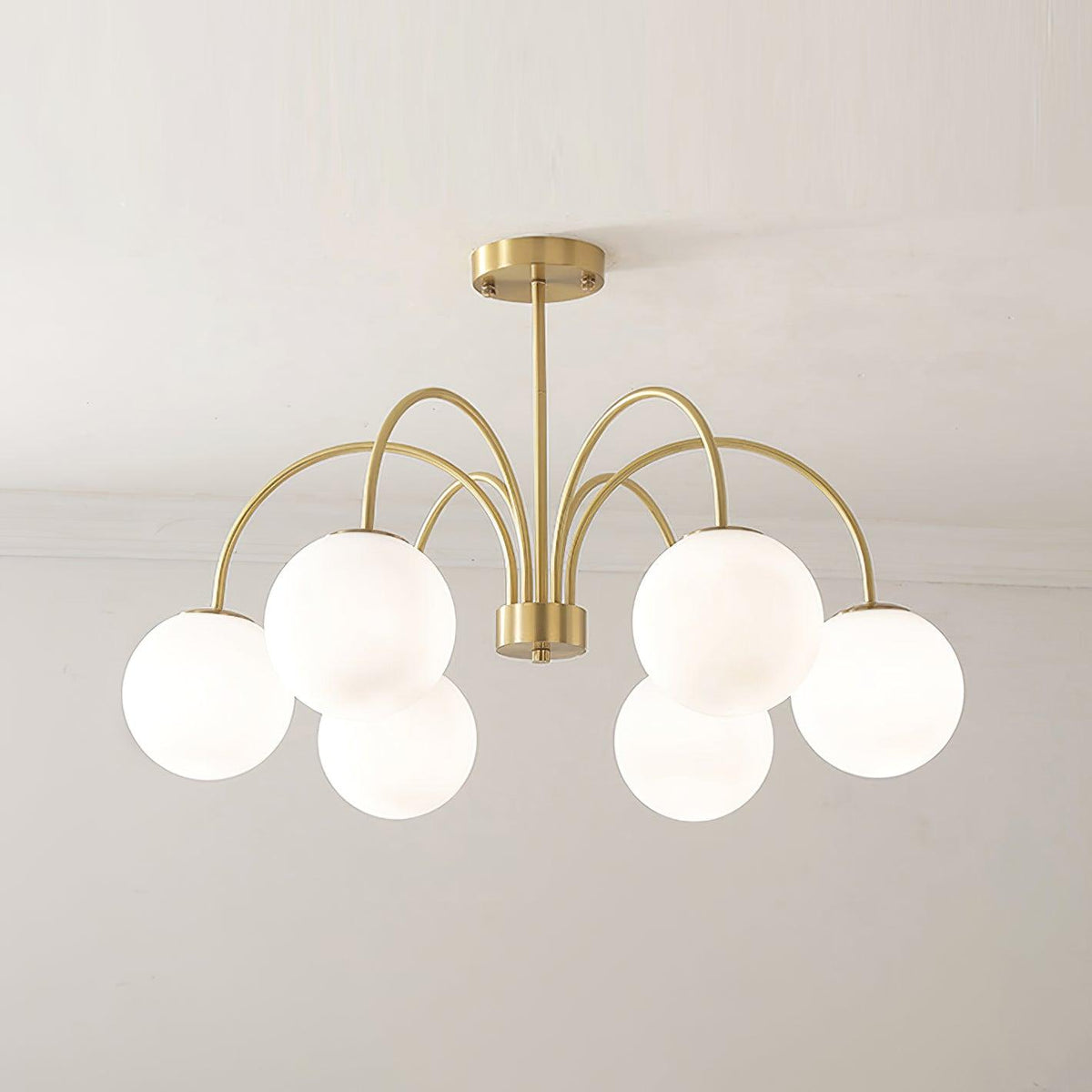 Solalissa Chandelier Orillia Brass Globe Modern