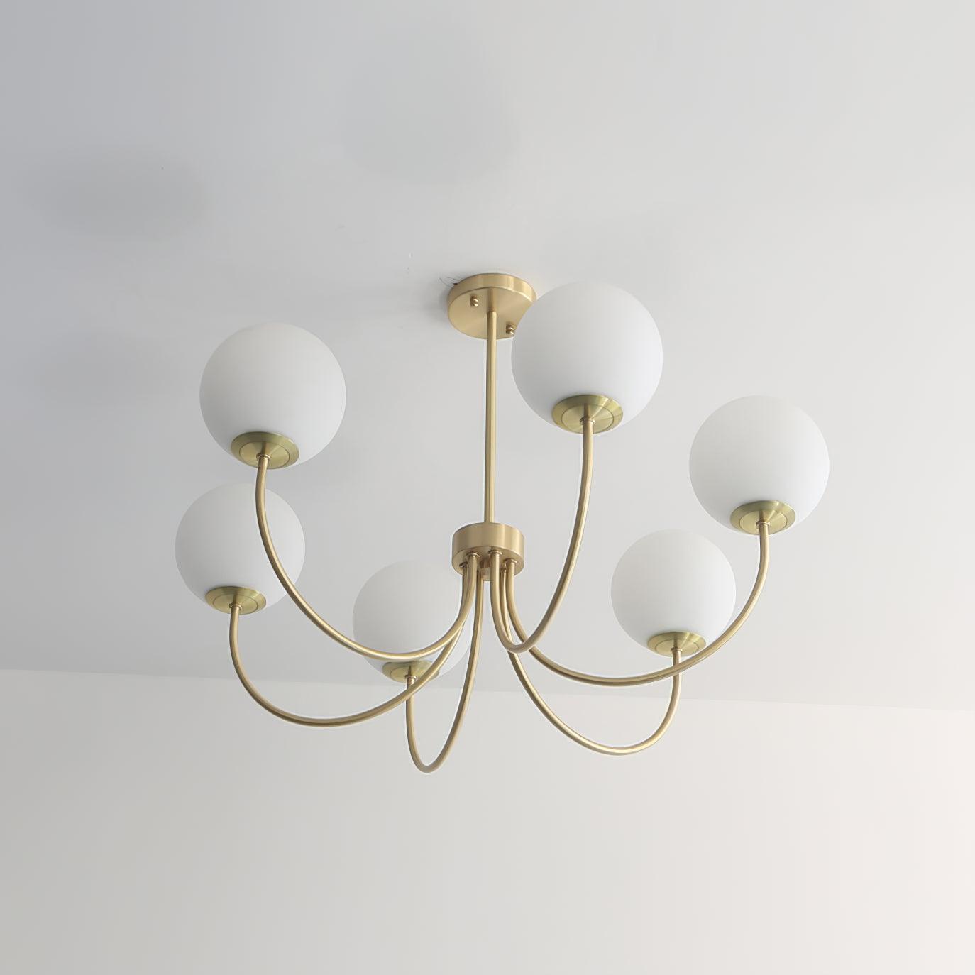 Solalissa Chandelier Orillia Brass Globe Modern