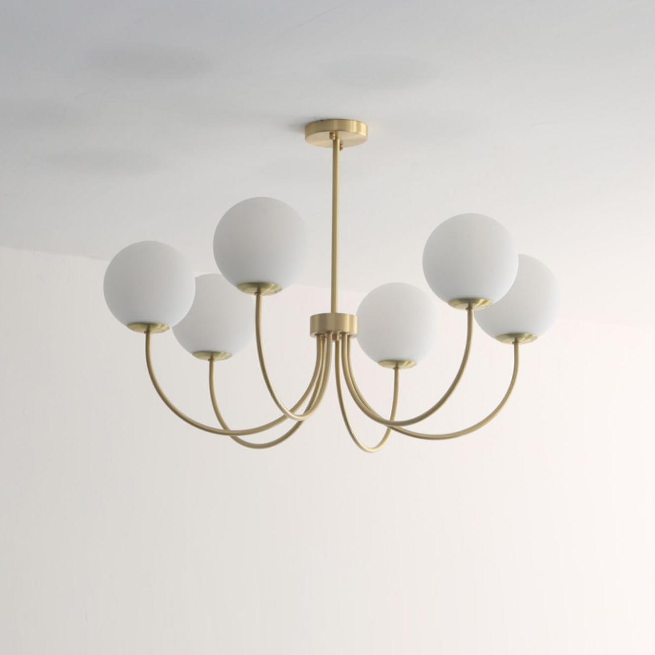 Solalissa Chandelier Orillia Brass Globe Modern