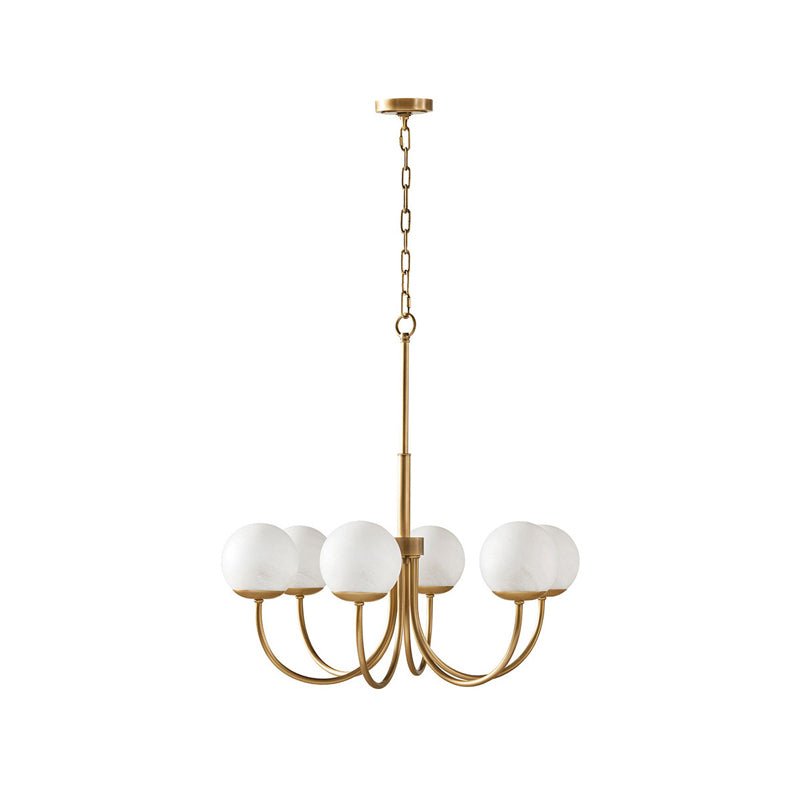 Oriuena Chandelier Brass Globe Orillia Elegant