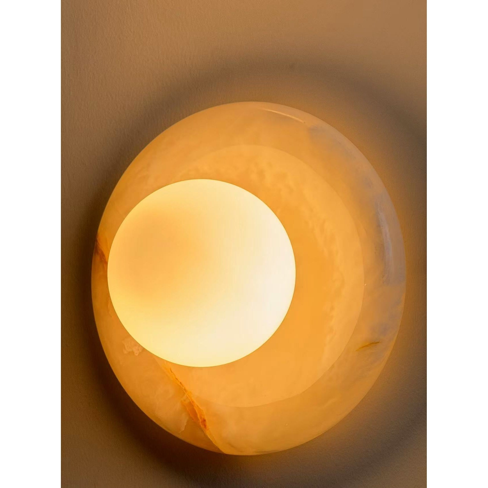 Aursilos Premium Nordic Art White Jade Glass Sconce Wall Lamp
