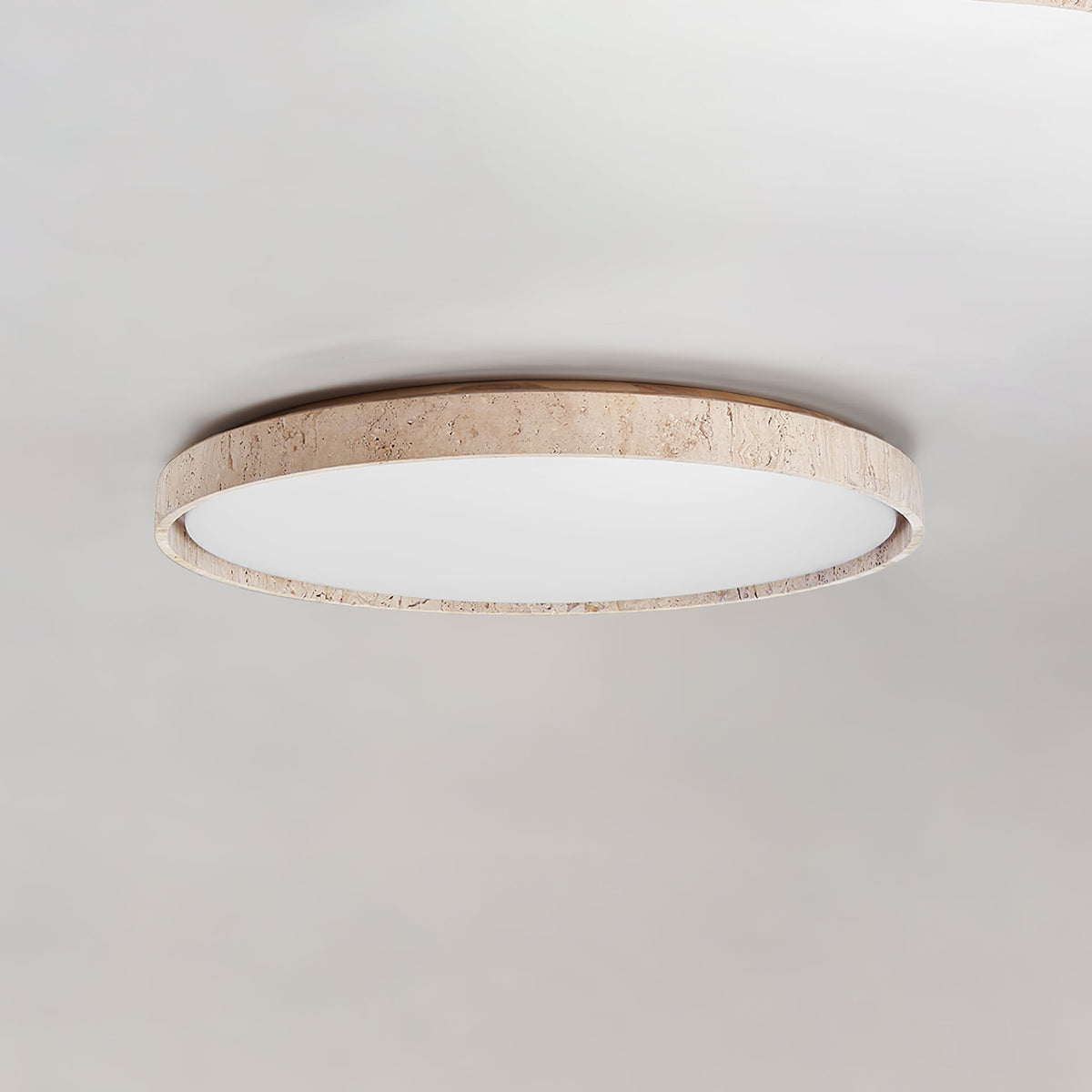 Kathy Travertine Round Ceiling Light