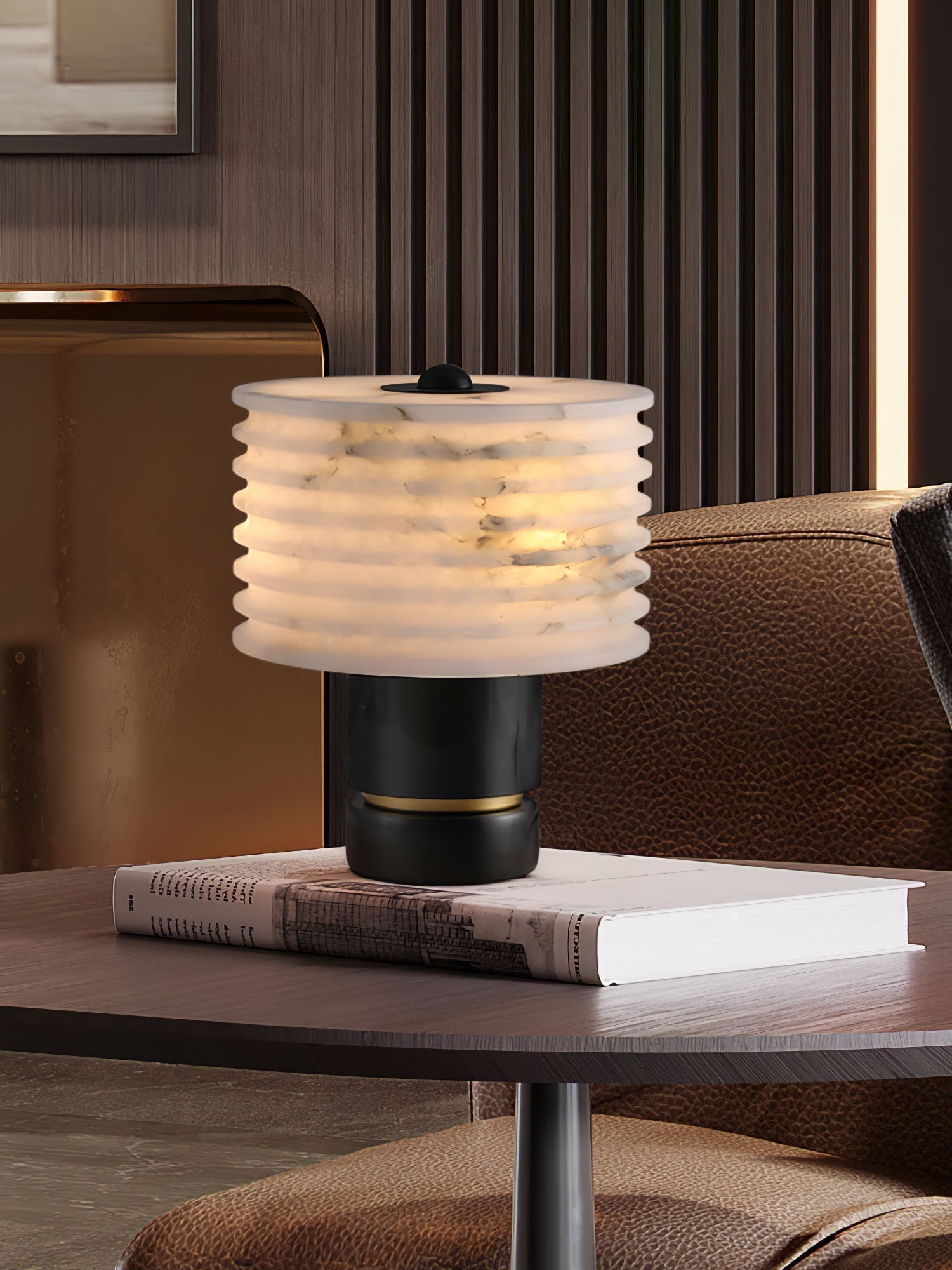 Elmarir Ribbed Alabaster Table Lamp