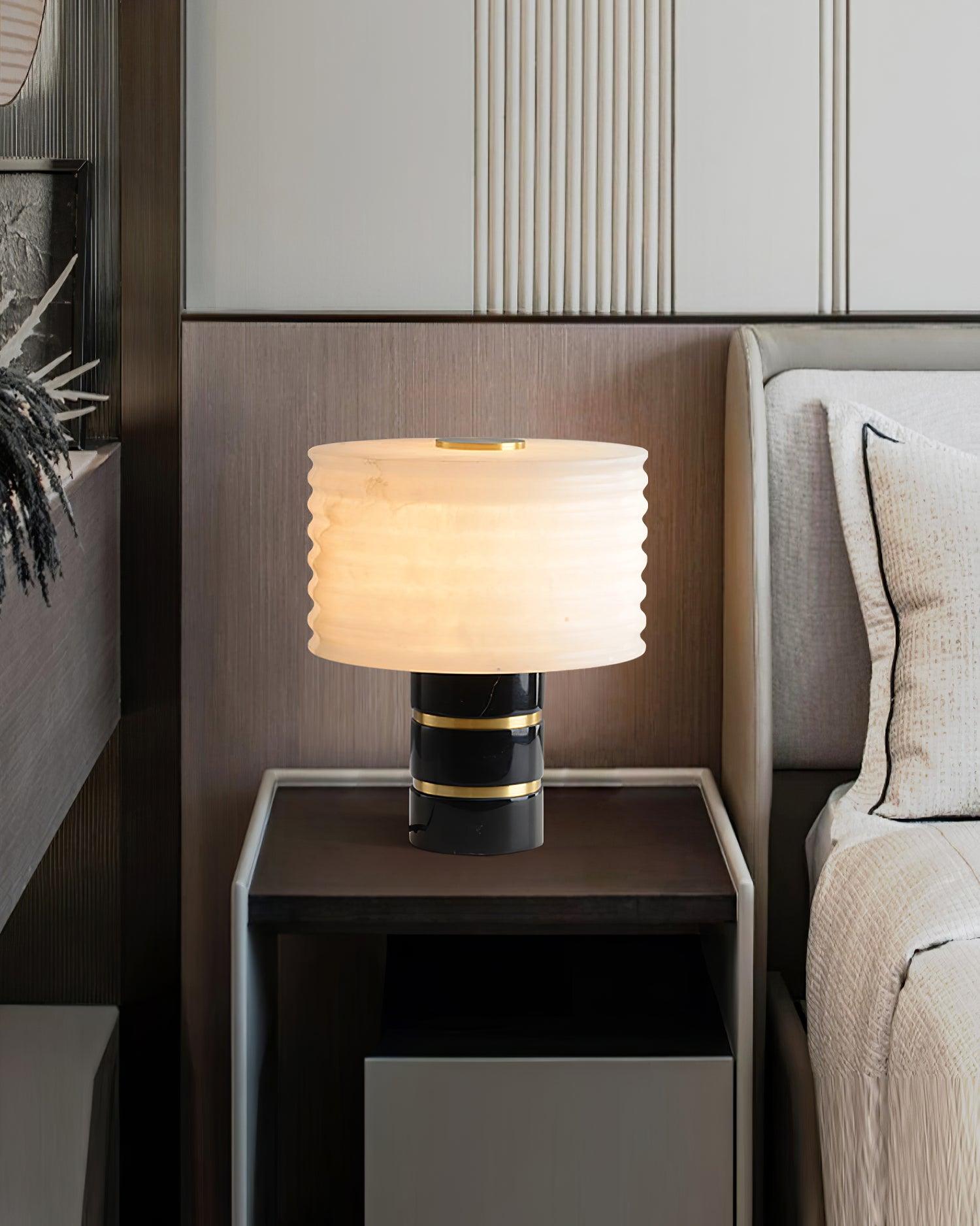 Elmarir Ribbed Alabaster Table Lamp
