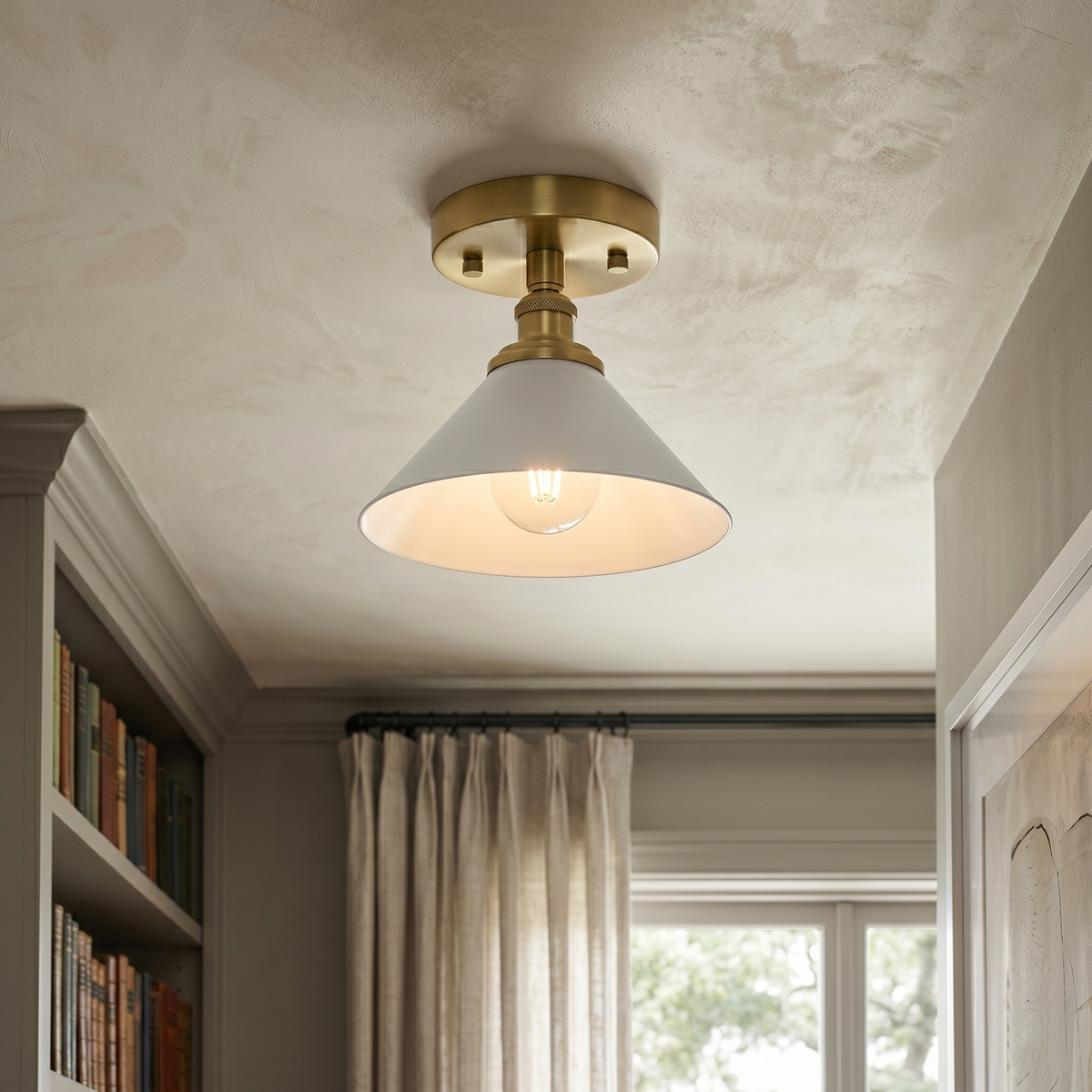 Aureleon Brass Minimalist Design Ceiling Lamp