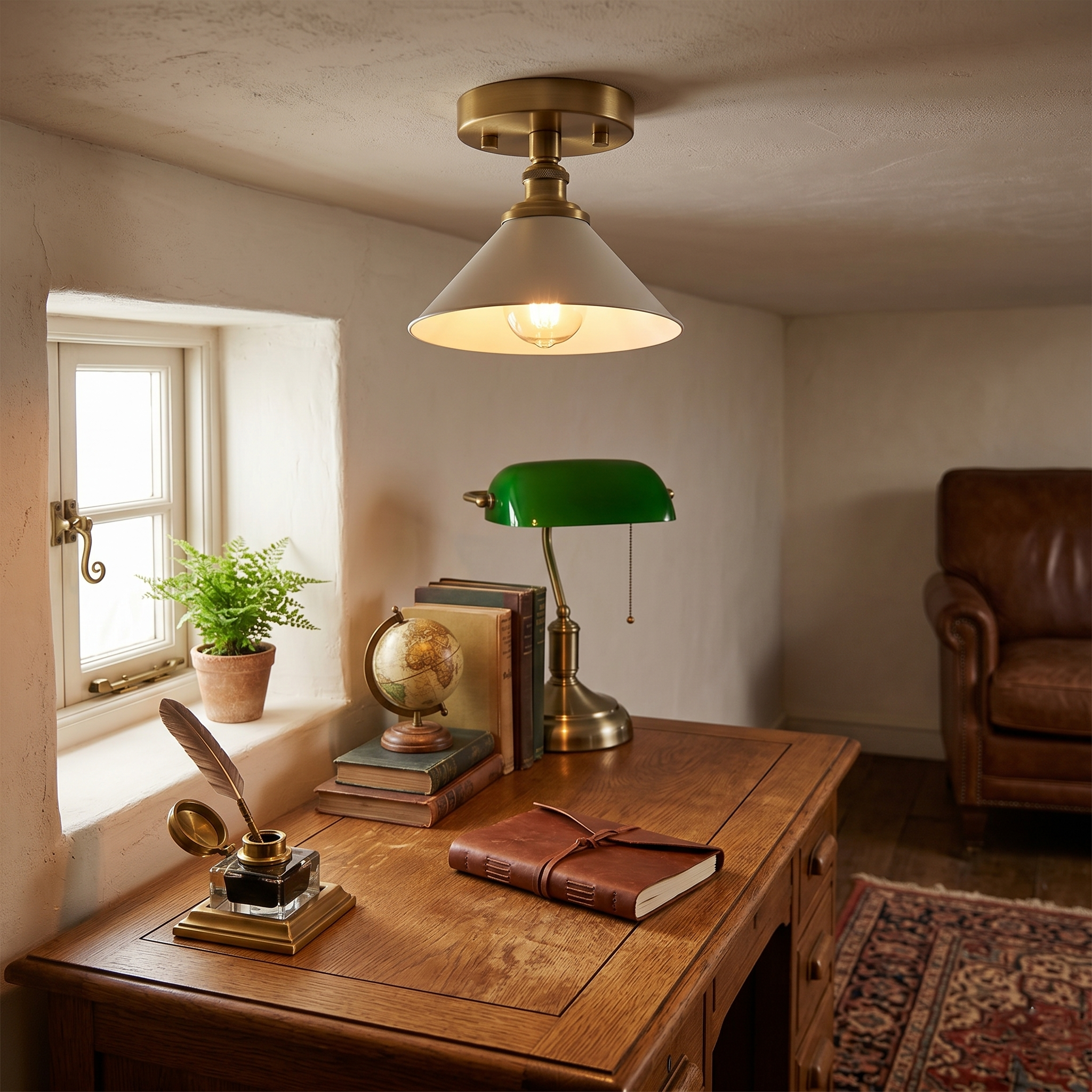 Aureleon Brass Minimalist Design Ceiling Lamp