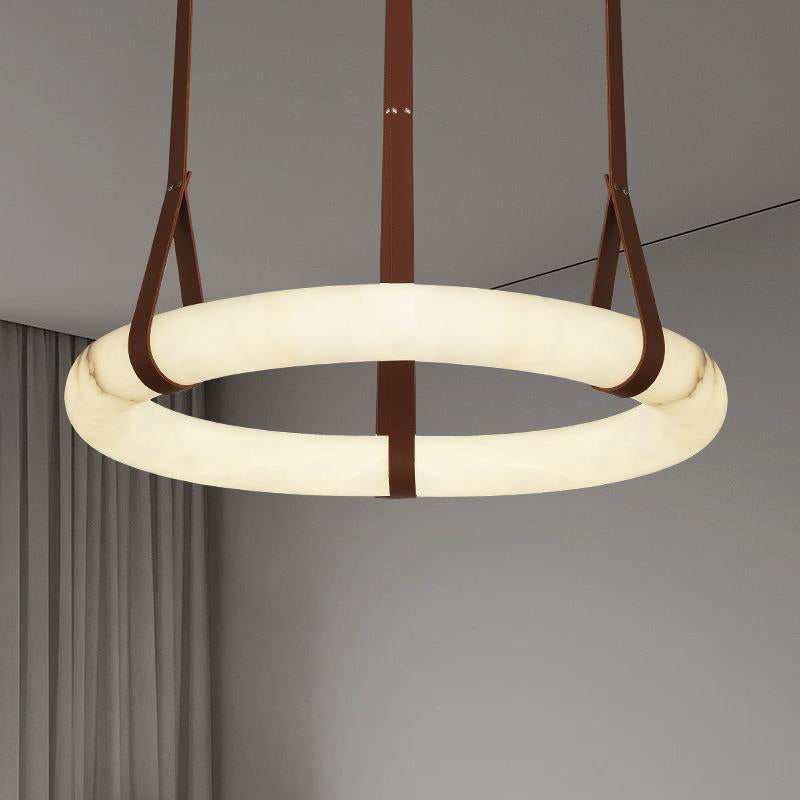 Tarys Alabaster Chandeliers Ring Leather Strap Version B