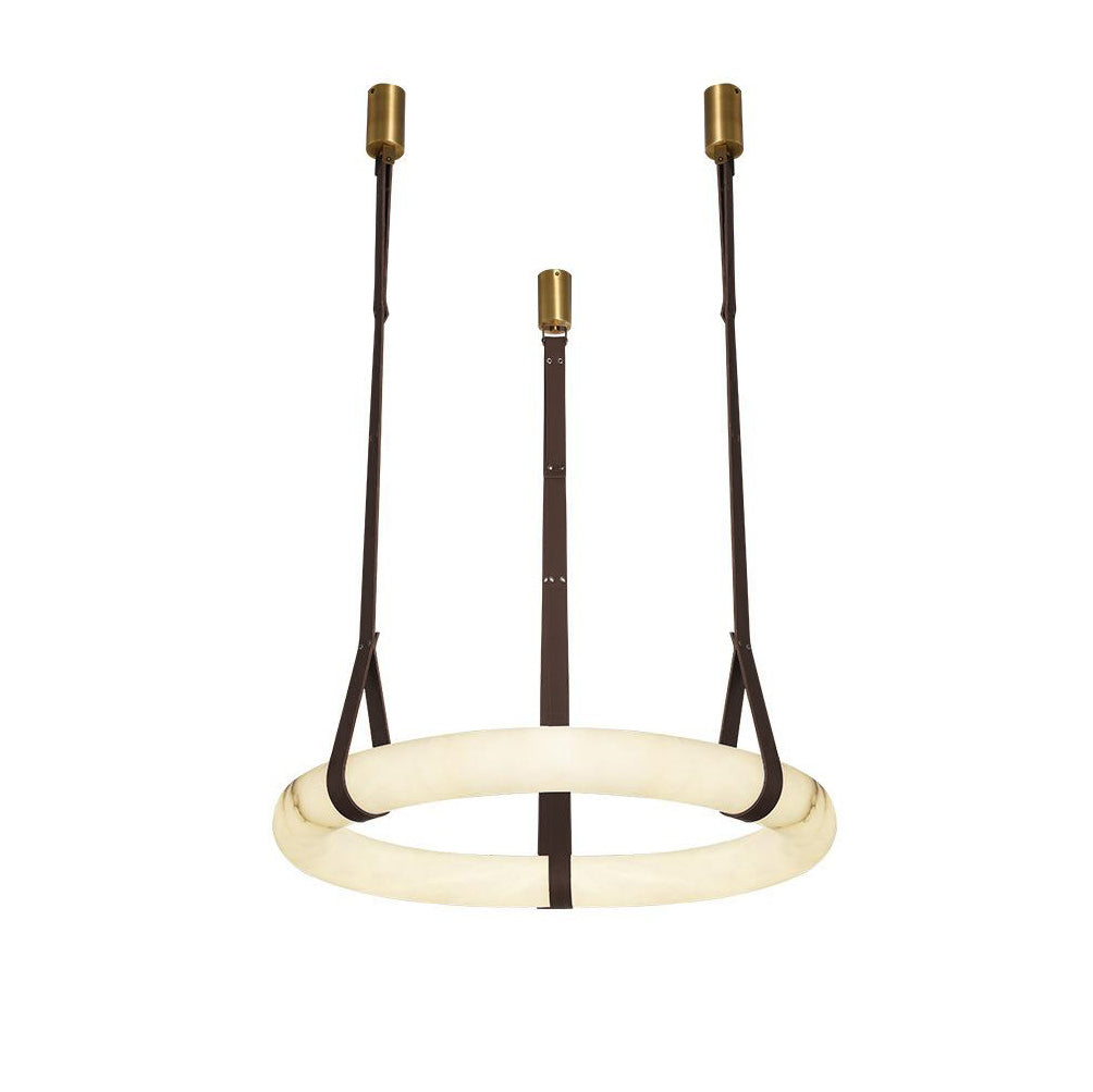 Tarys Alabaster Chandeliers Ring Leather Strap Version B