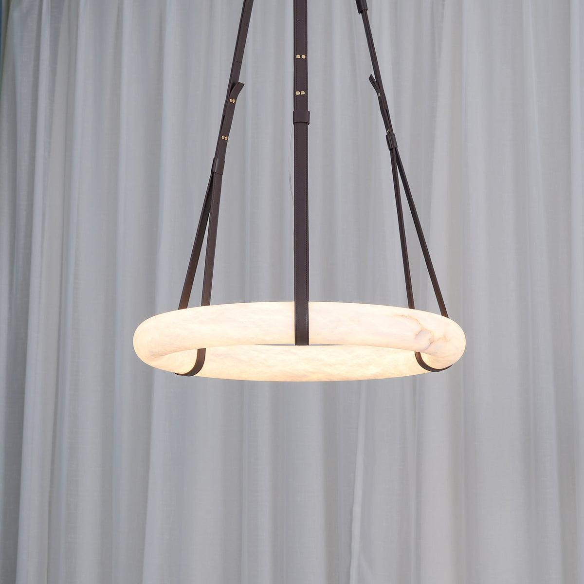 Tarys Alabaster Chandeliers Ring Leather Strap Version B