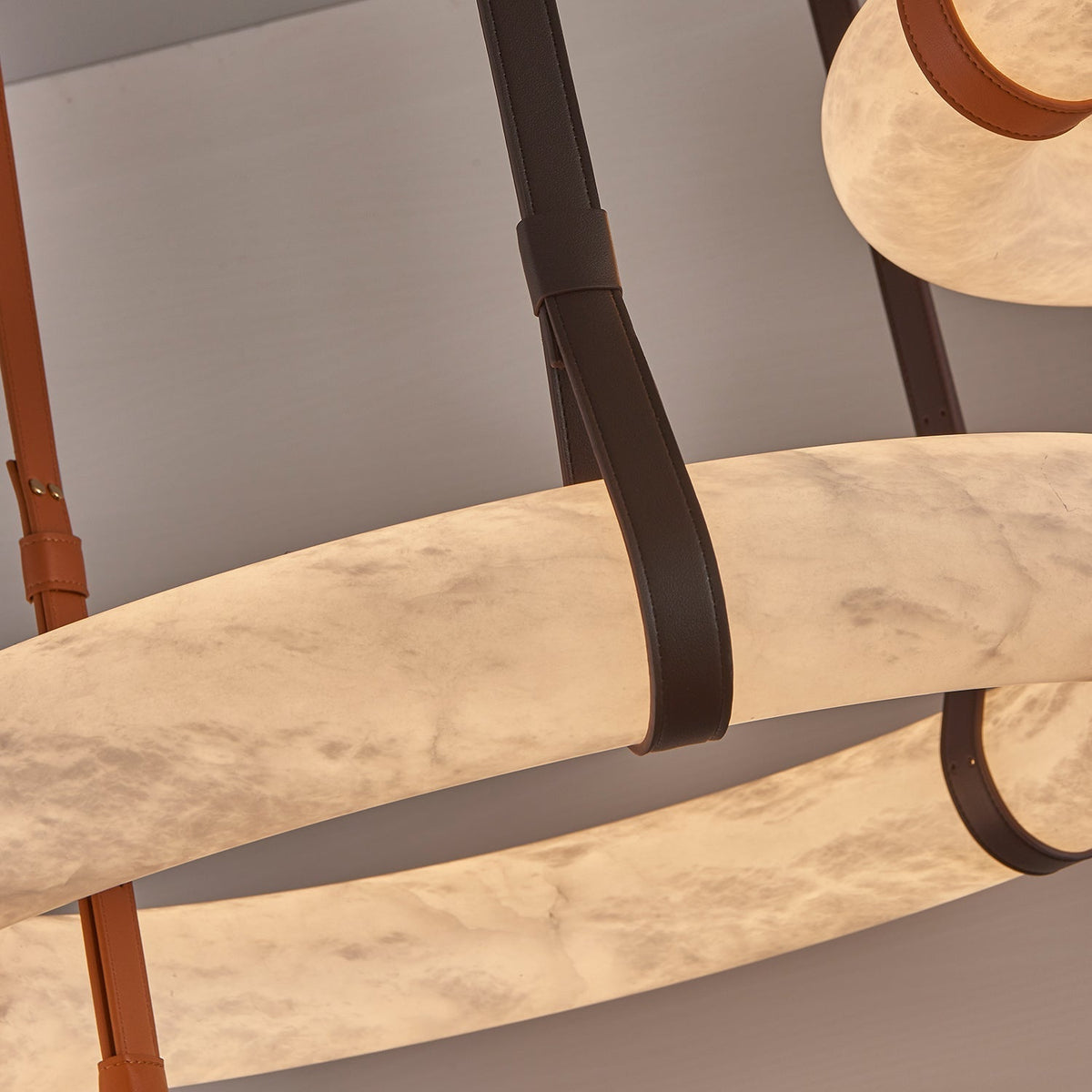Tarys Alabaster Chandeliers Ring Leather Strap Version B