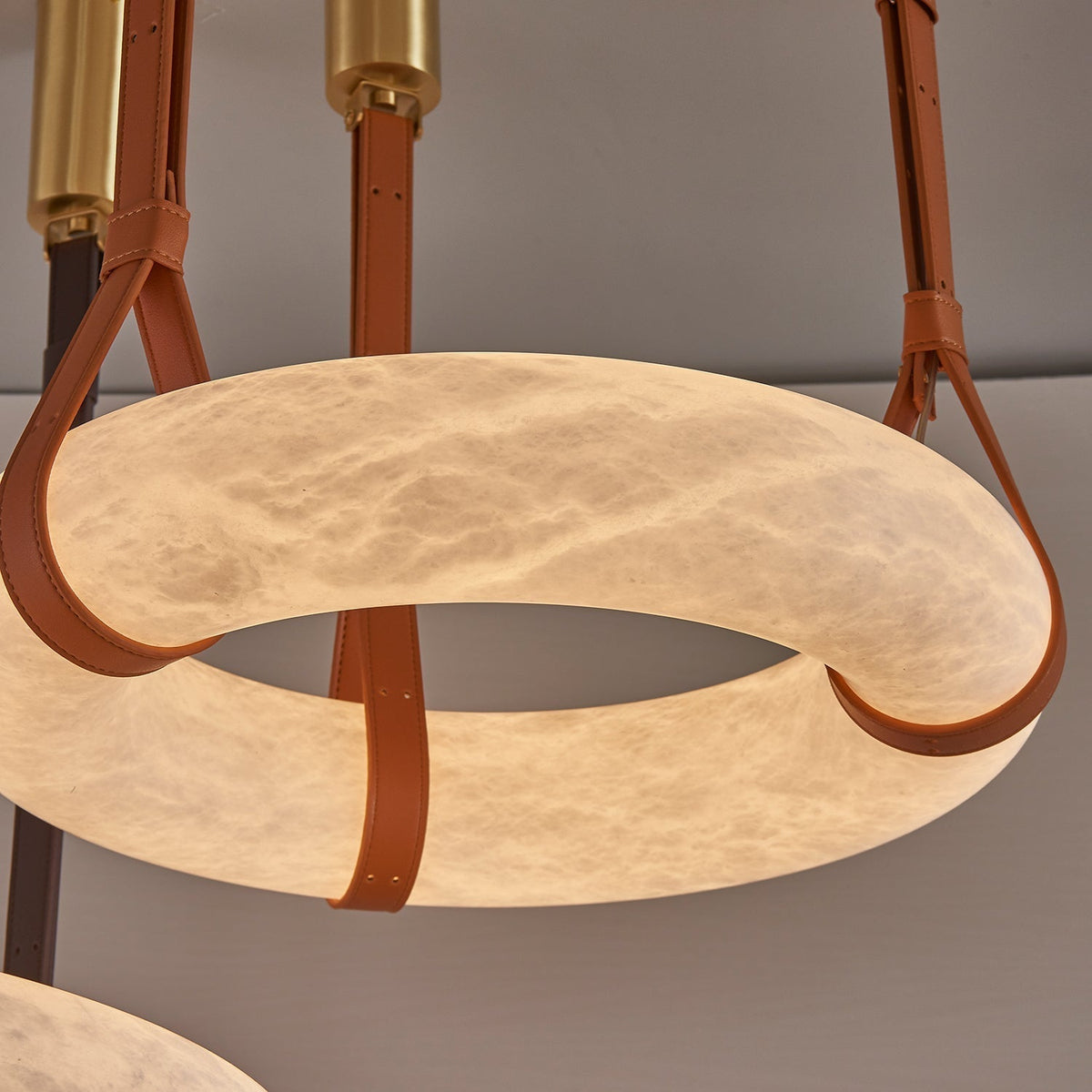 Tarys Alabaster Chandeliers Ring Leather Strap Version B