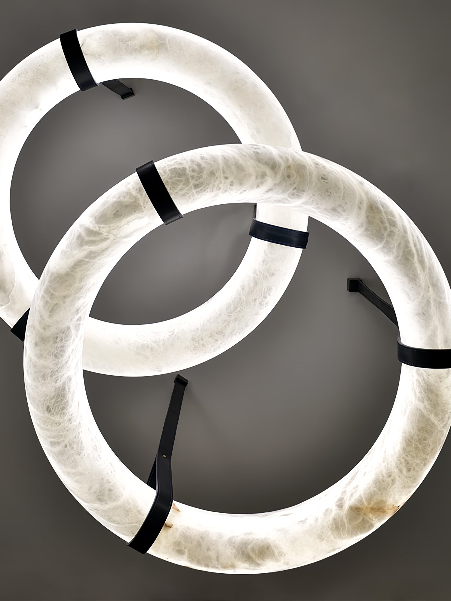 Lixor Alabaster Chandeliers Ring Leather Strap Version A
