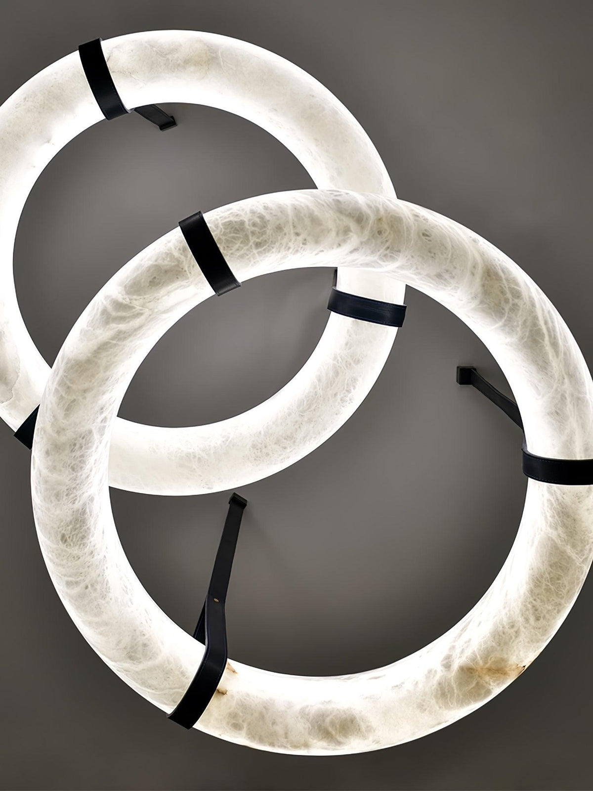Lixor Alabaster Chandeliers Ring Leather Strap Version A