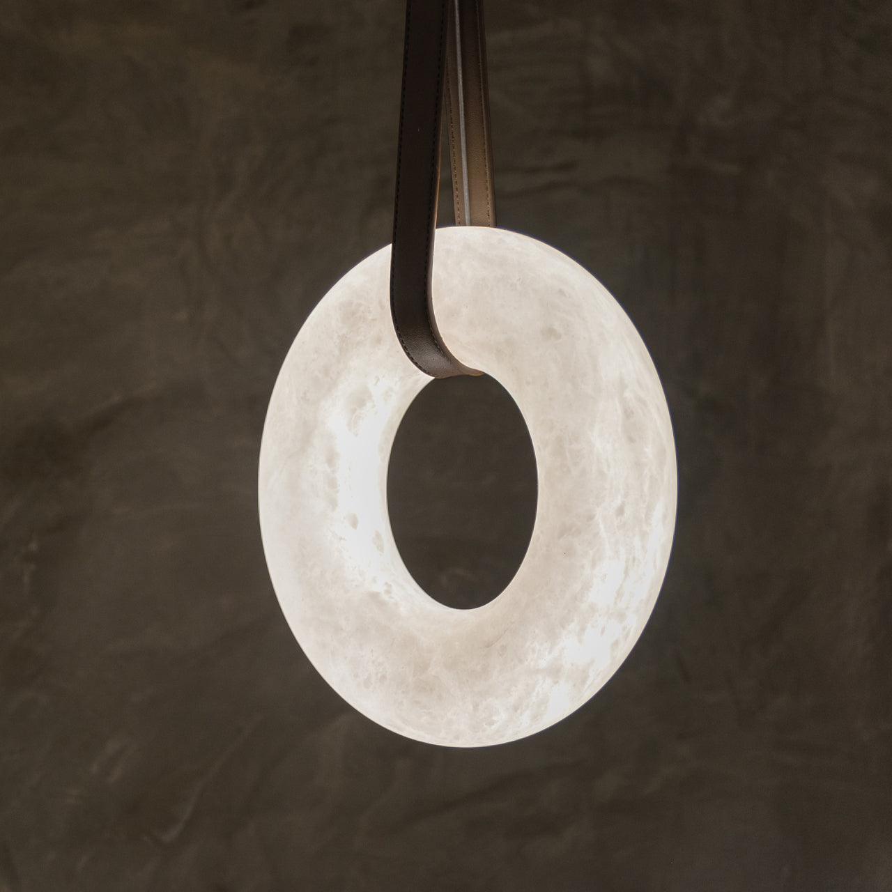 Tarys Alabaster Chandeliers Ring Leather Strap Version B