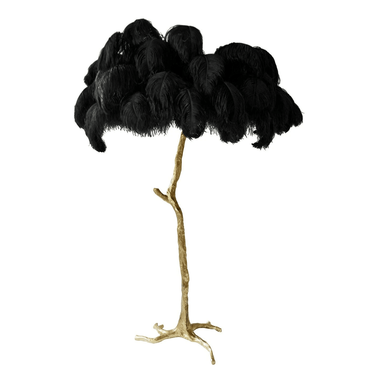 Selis Feather Brass Floor Lamp