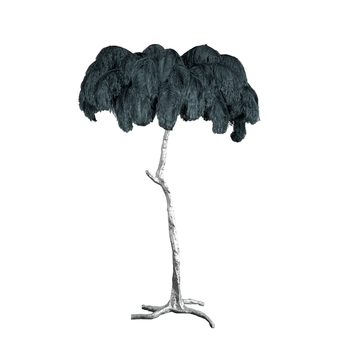 Selis Feather Brass Floor Lamp