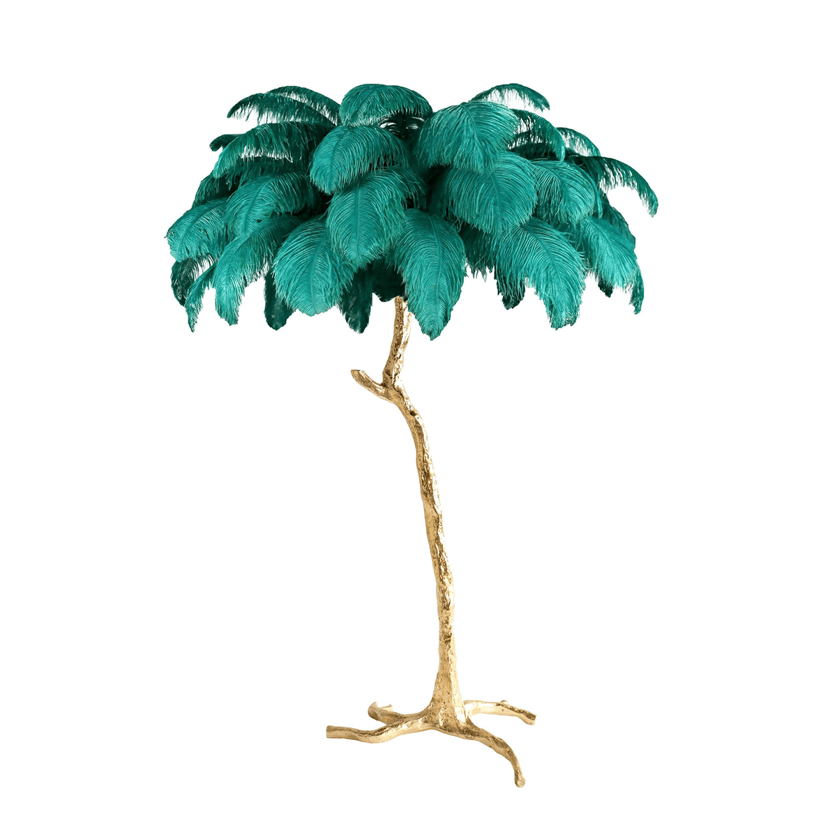 Selis Feather Brass Floor Lamp